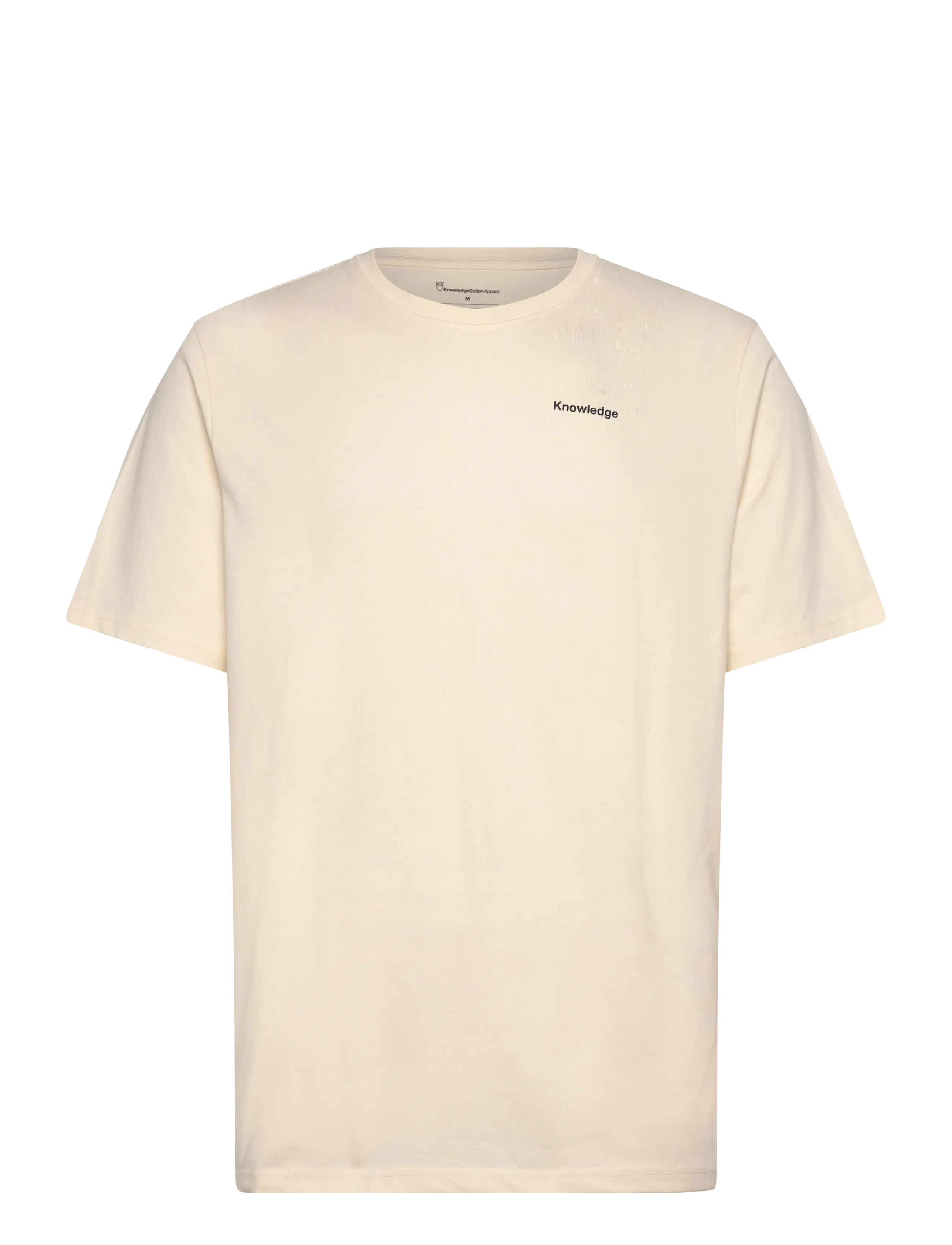Knowledge Cotton Apparel - Regenerative Organic Cotton Back Pr - kurzärmelig - egret - 0