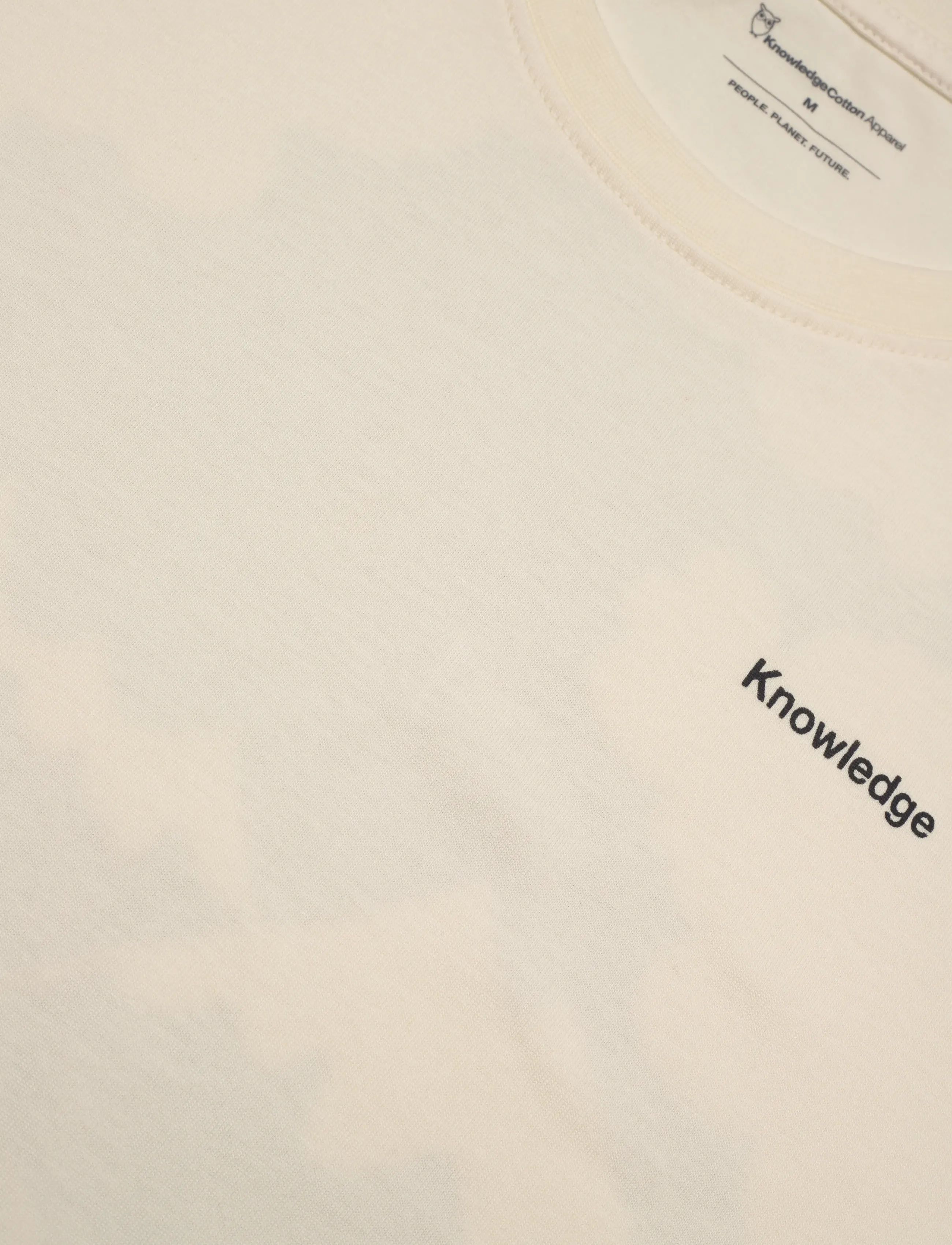 Knowledge Cotton Apparel - Regenerative Organic Cotton Back Pr - kurzärmelig - egret - 2