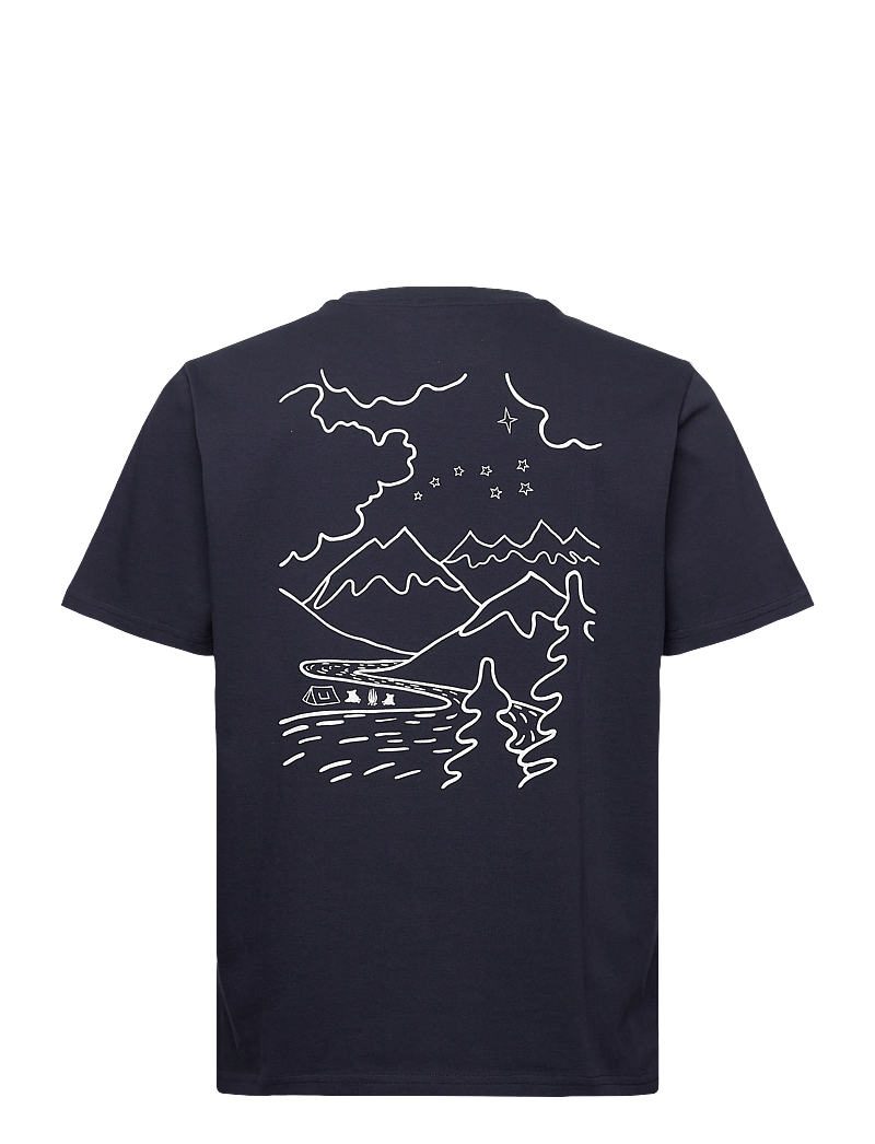 Knowledge Cotton Apparel - Regenerative Organic Cotton Back Pr - kurzärmelig - night sky - 1