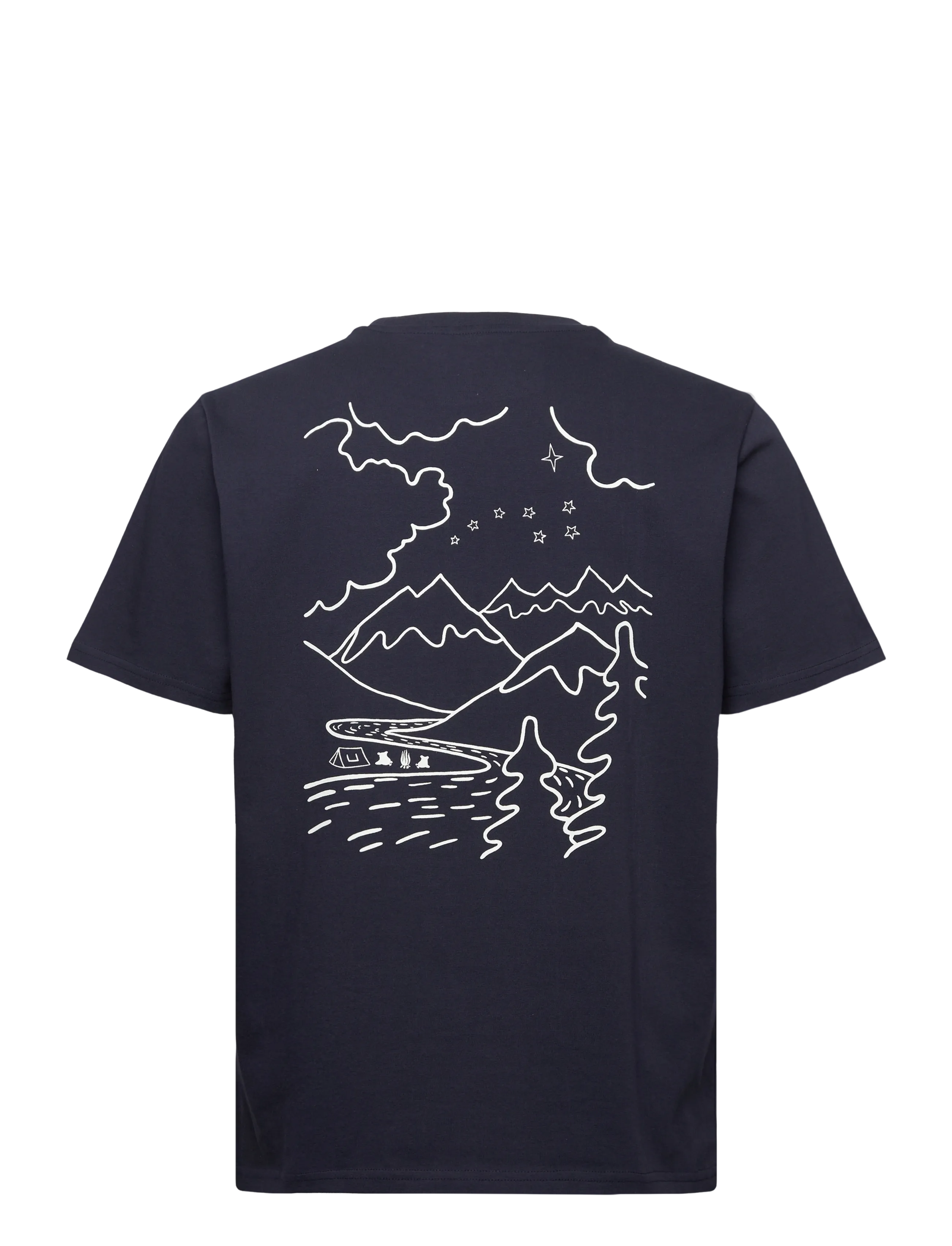 Knowledge Cotton Apparel - Regenerative Organic Cotton Back Pr - kurzärmelig - night sky - 1