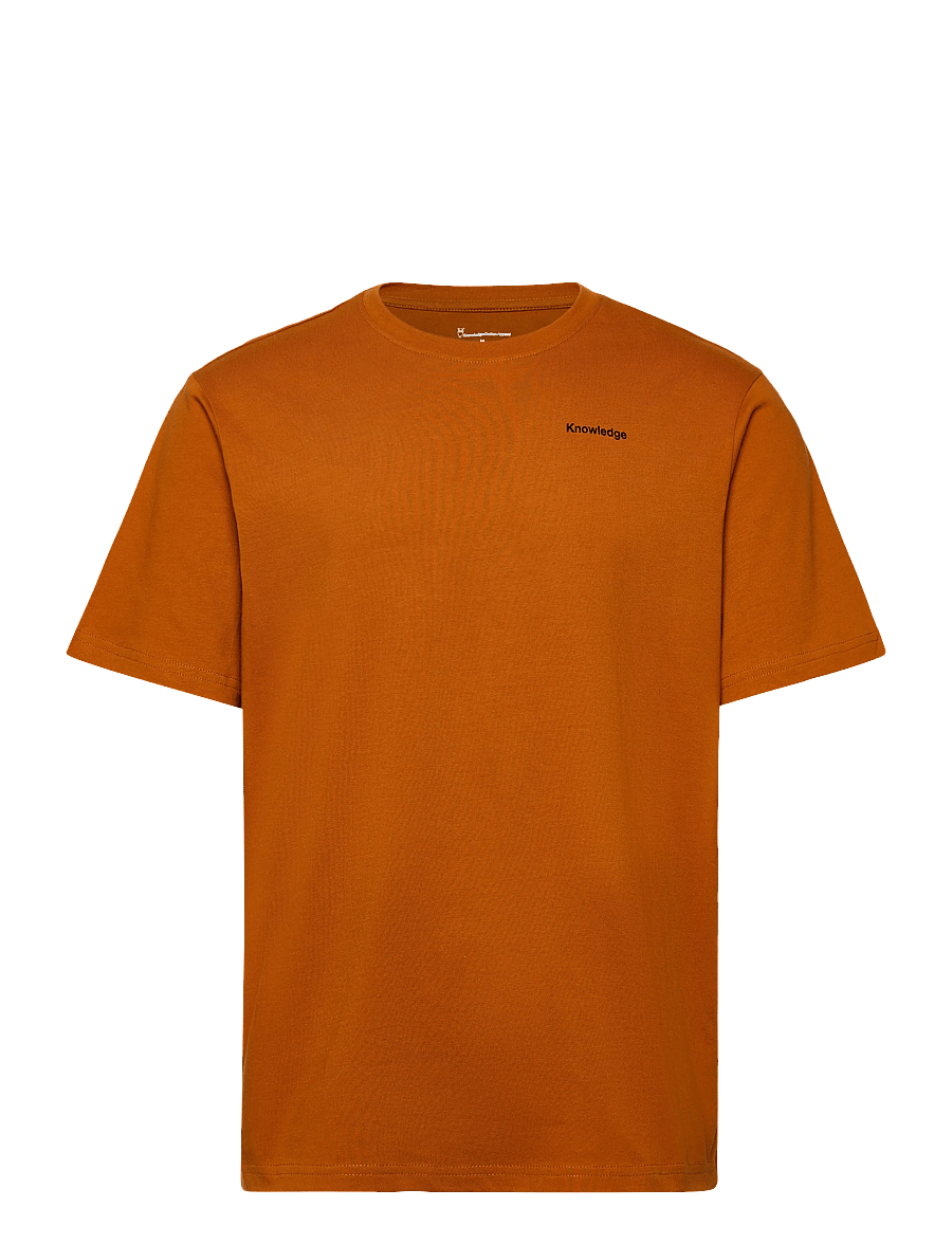 Knowledge Cotton Apparel - Regenerative Organic Cotton Back Pr - lühikeste varrukatega t-särgid - pumpkin spice - 0