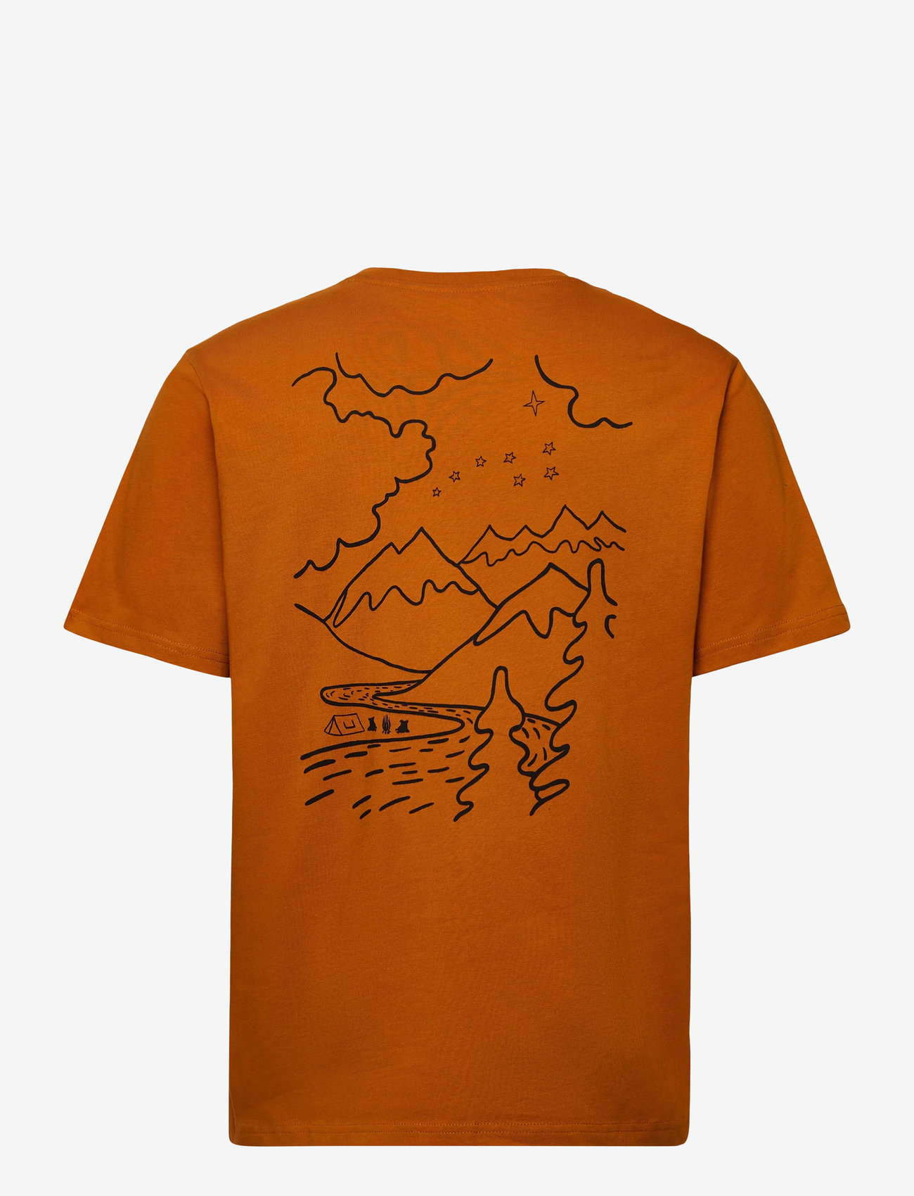 Knowledge Cotton Apparel - Regenerative Organic Cotton Back Pr - kurzärmelig - pumpkin spice - 1