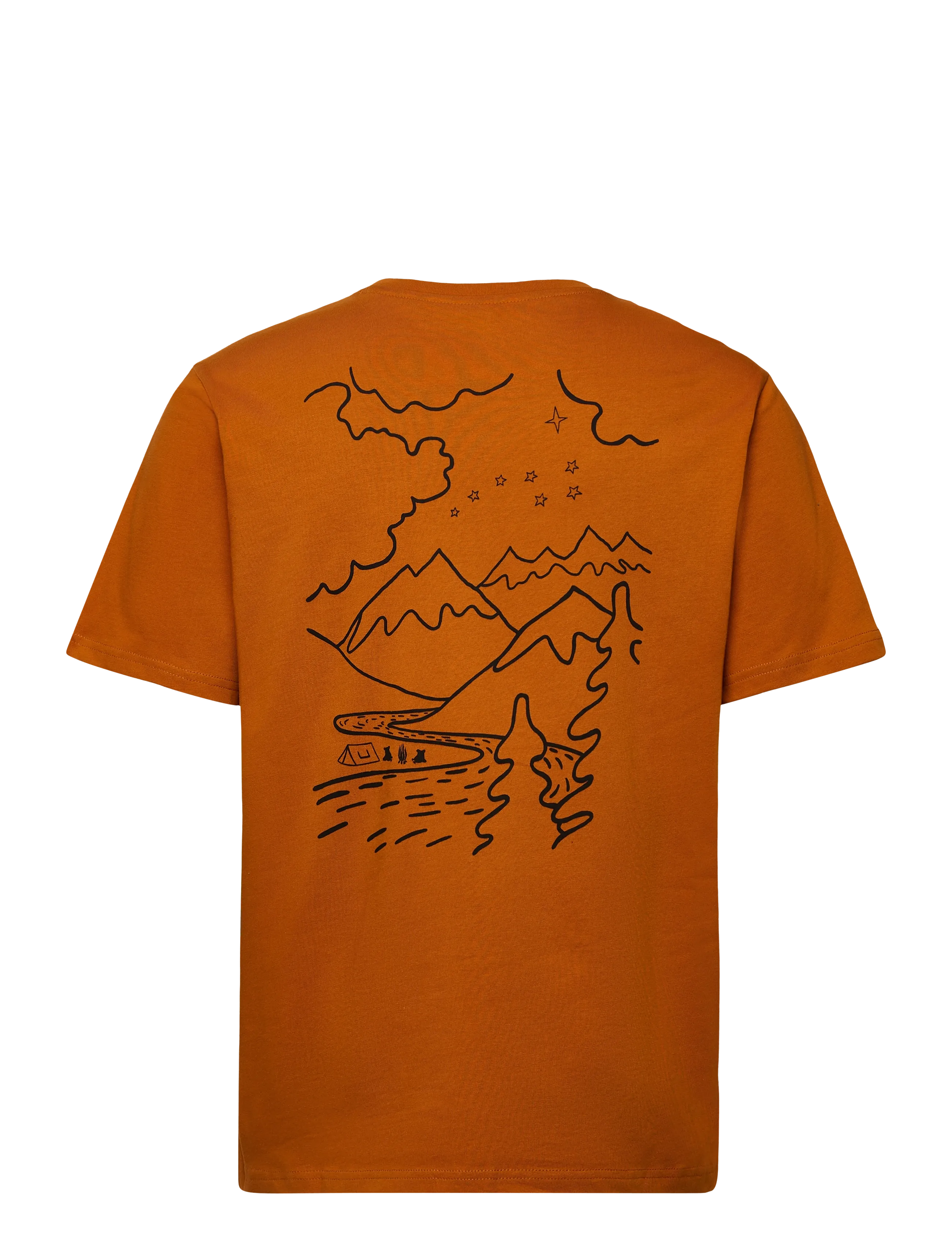 Knowledge Cotton Apparel - Regenerative Organic Cotton Back Pr - lühikeste varrukatega t-särgid - pumpkin spice - 1