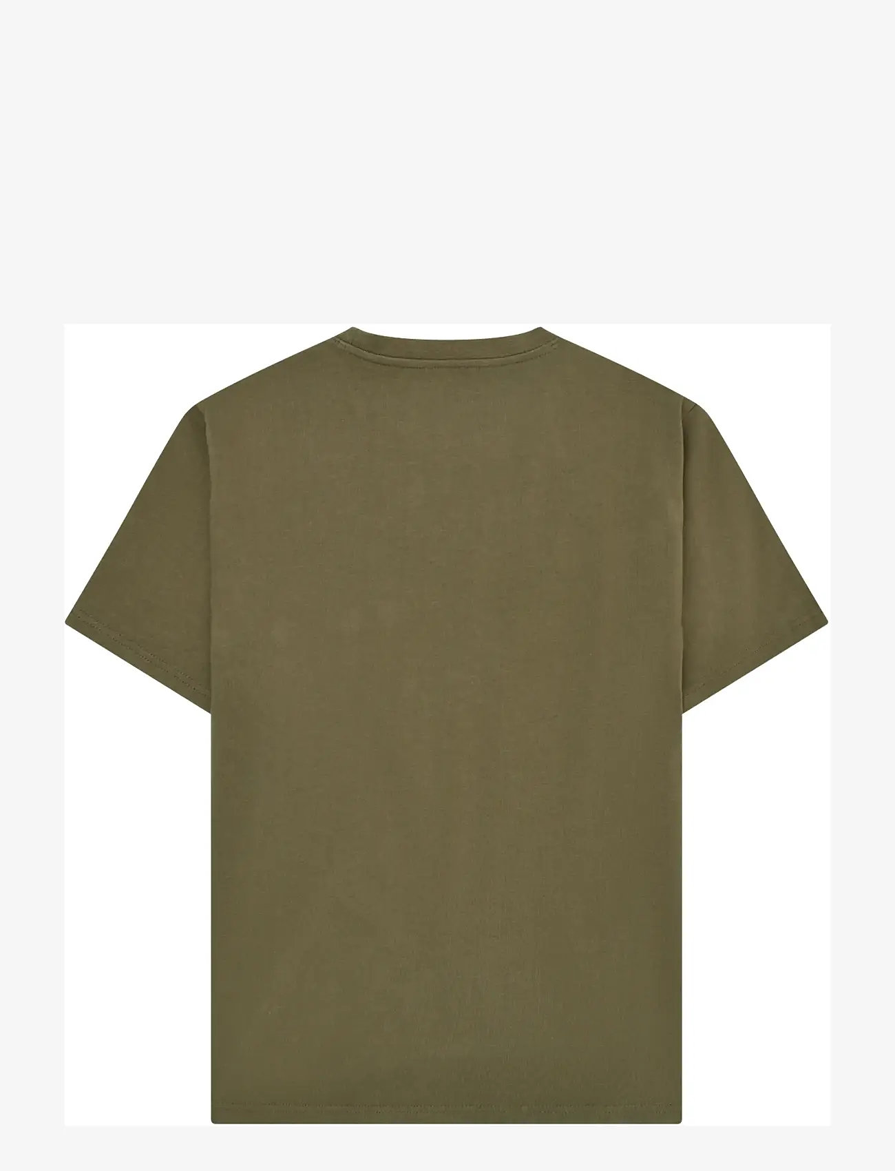 Knowledge Cotton Apparel - Chest print t-shirt - burned olive - 1