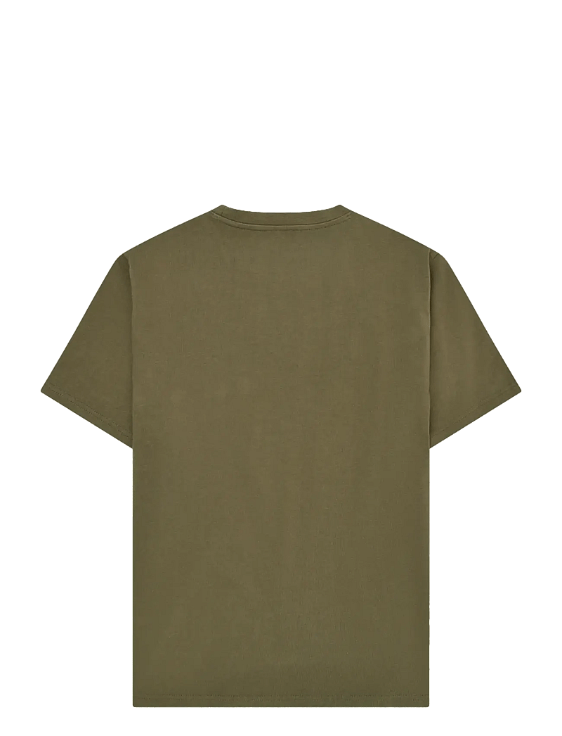 Knowledge Cotton Apparel - Chest print t-shirt - burned olive - 1