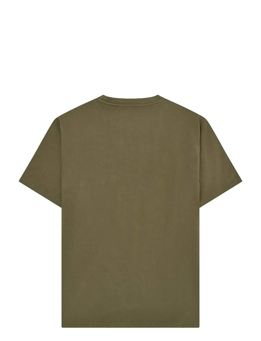 Knowledge Cotton Apparel - Chest print t-shirt - kortærmede t-shirts - burned olive - 1