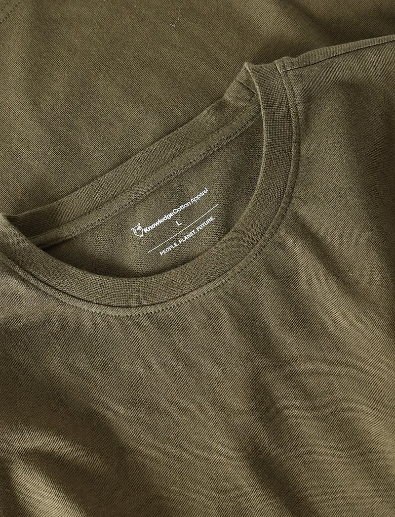 Knowledge Cotton Apparel - Chest print t-shirt - burned olive - 2