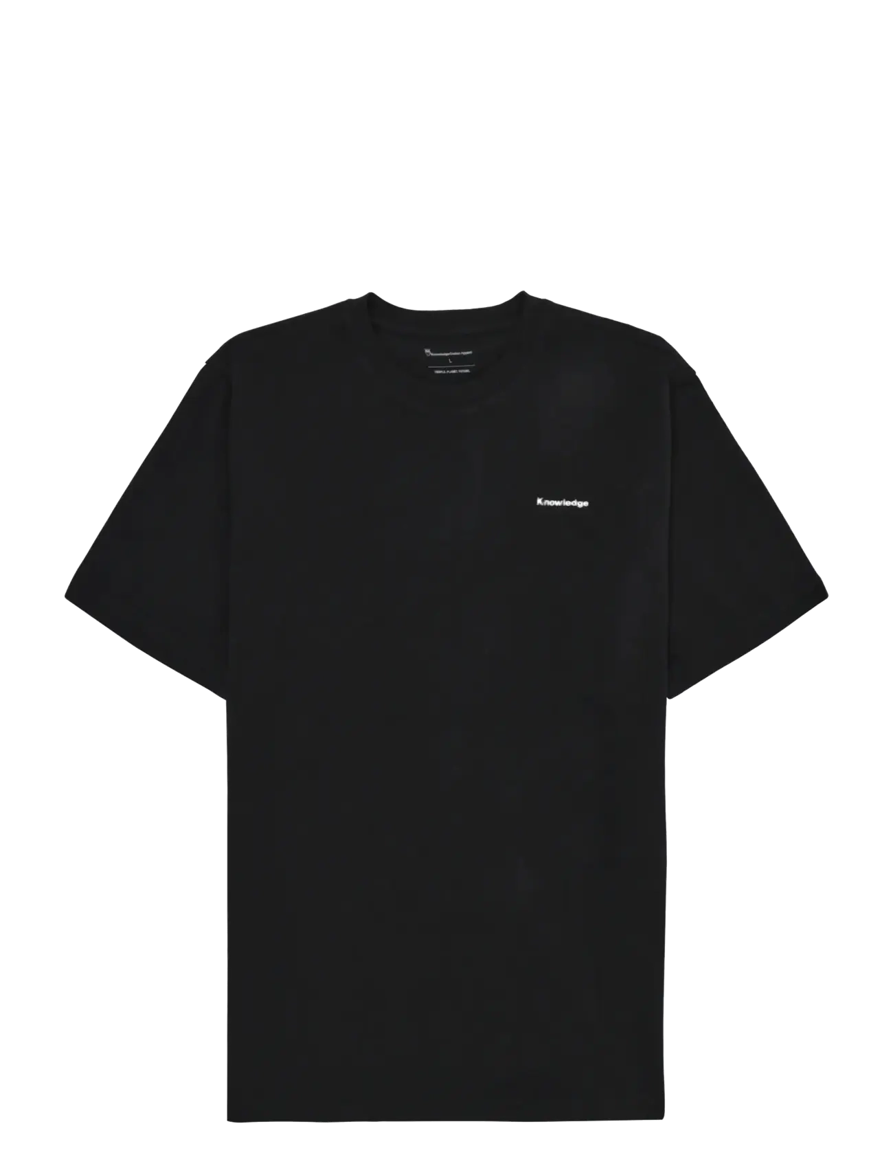 Knowledge Cotton Apparel - Back print t-shirt - kortärmade t-shirts - black jet - 1