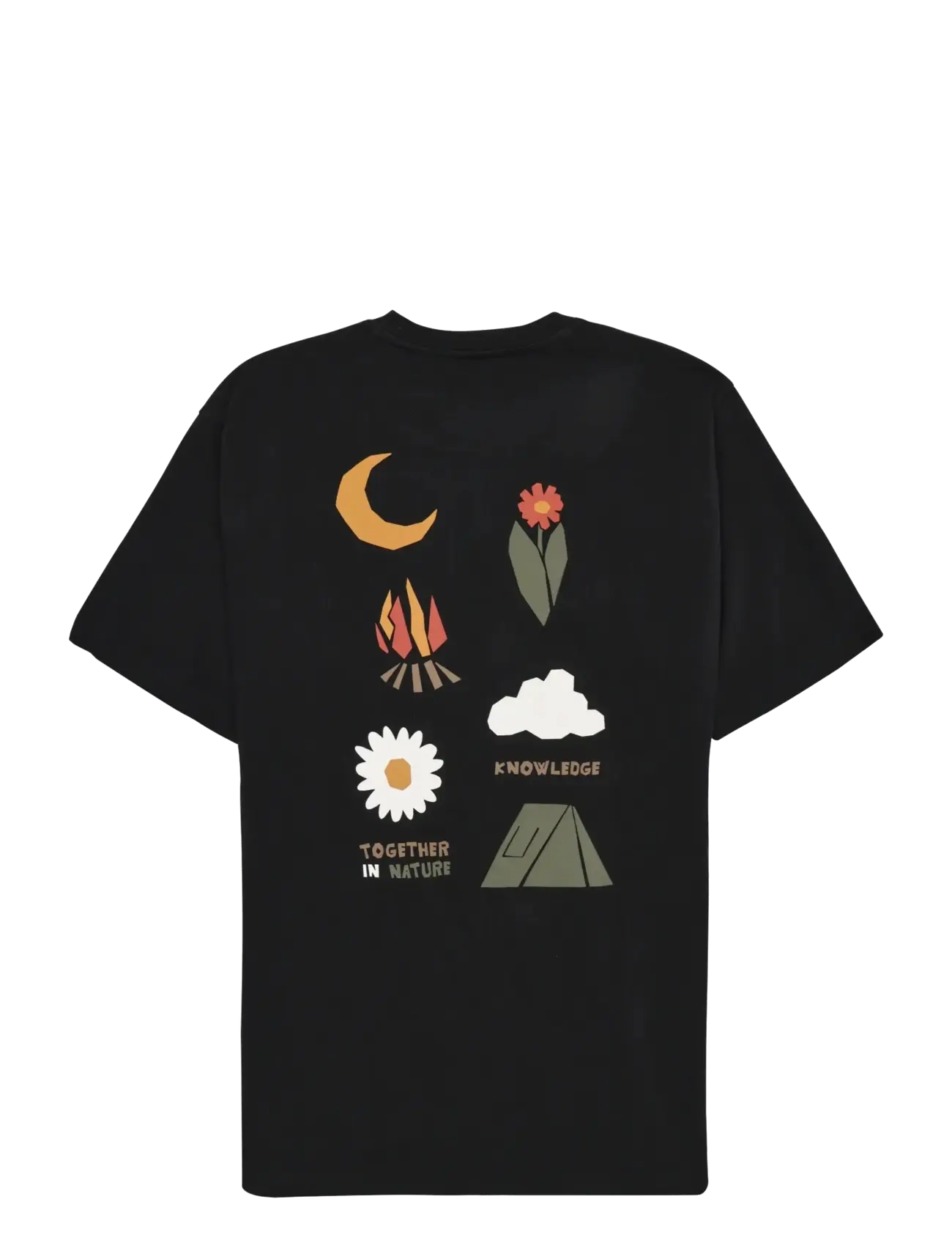 Knowledge Cotton Apparel - Back print t-shirt - kortärmade t-shirts - black jet - 2