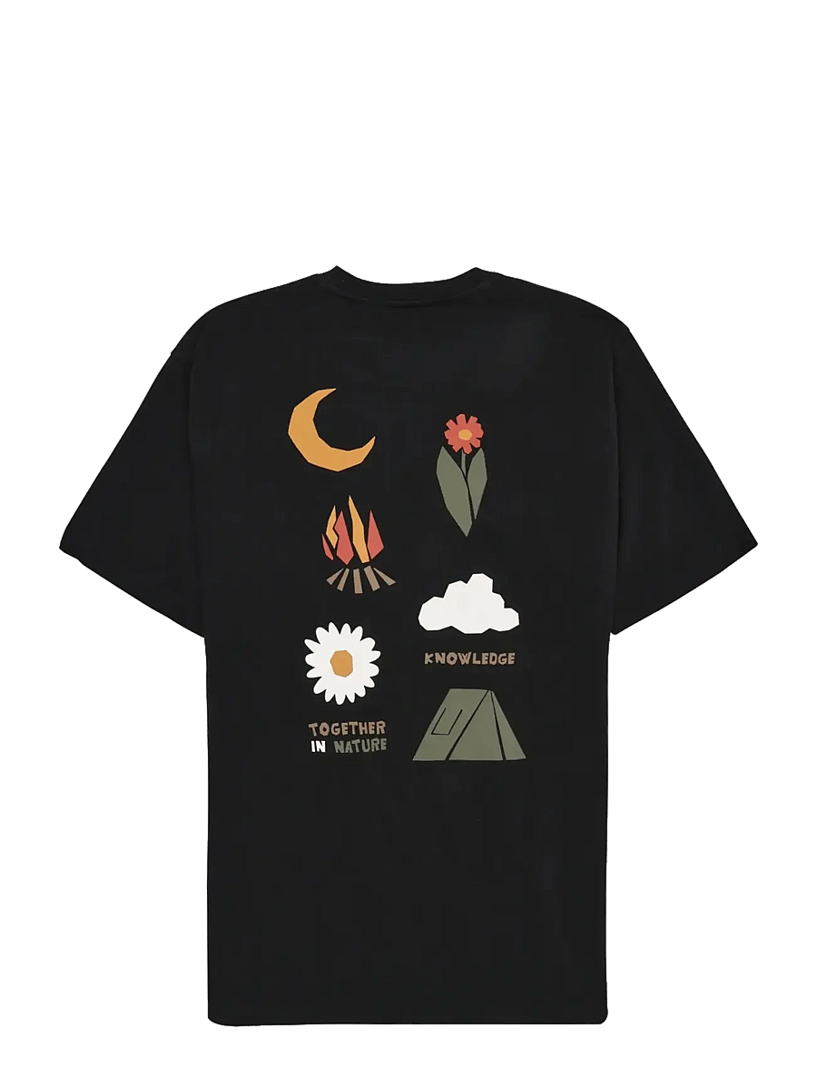 Knowledge Cotton Apparel - Back print t-shirt - kortärmade t-shirts - black jet - 2
