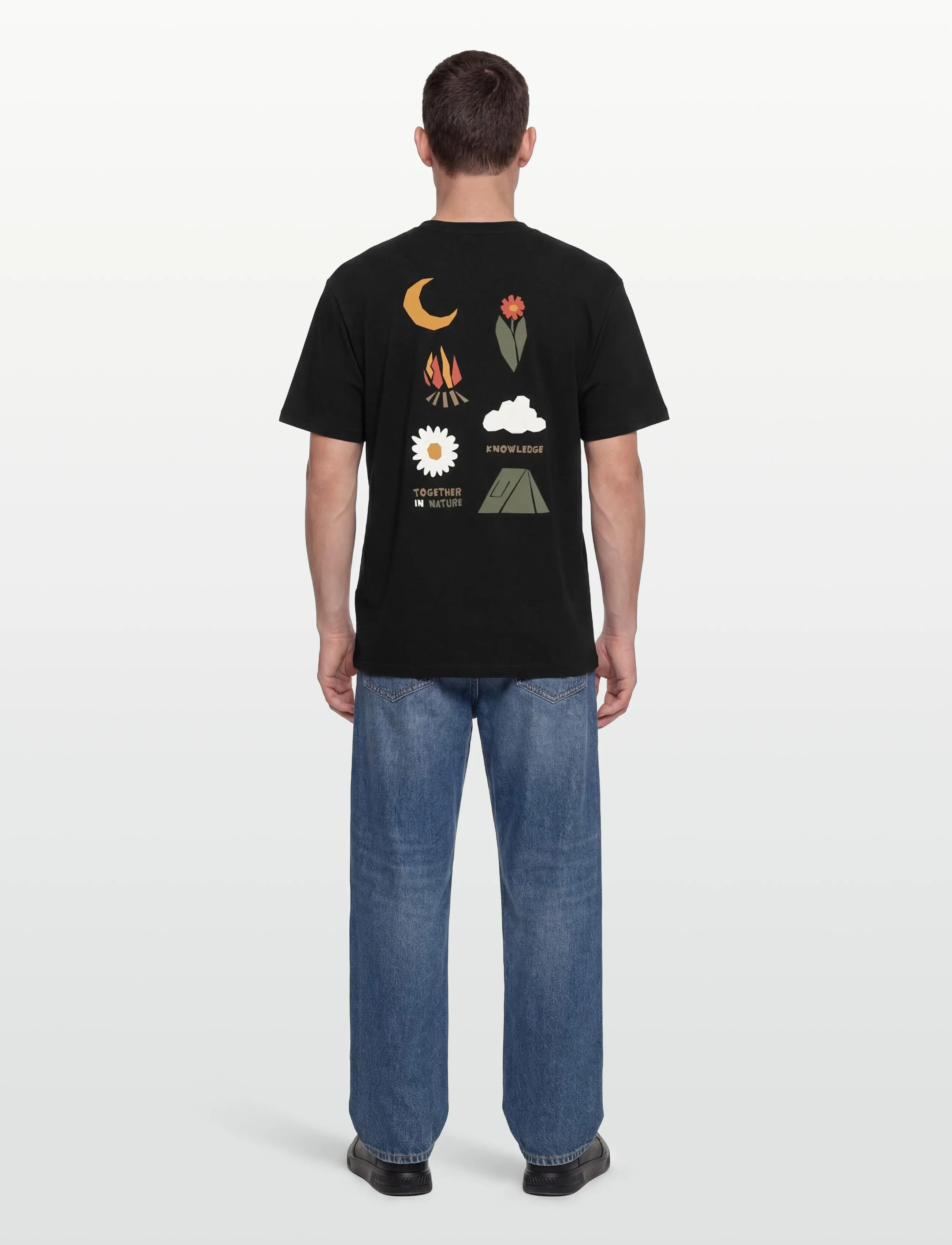 Knowledge Cotton Apparel Back Print T-Shirt herr – bild 3