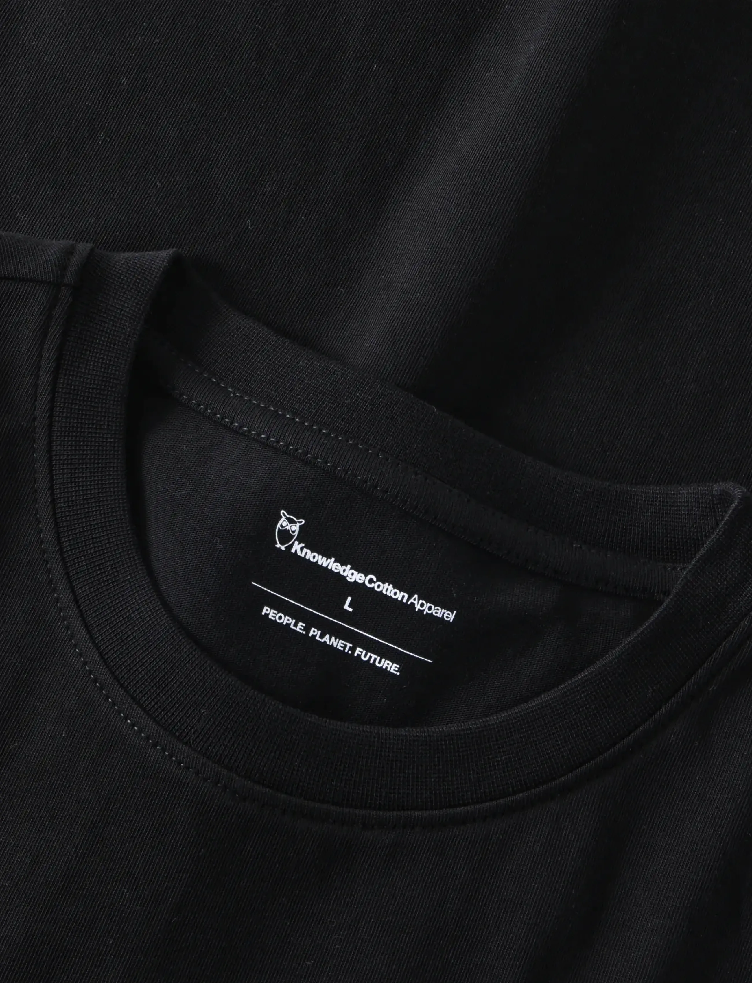 Knowledge Cotton Apparel - Back print t-shirt - kortärmade t-shirts - black jet - 5