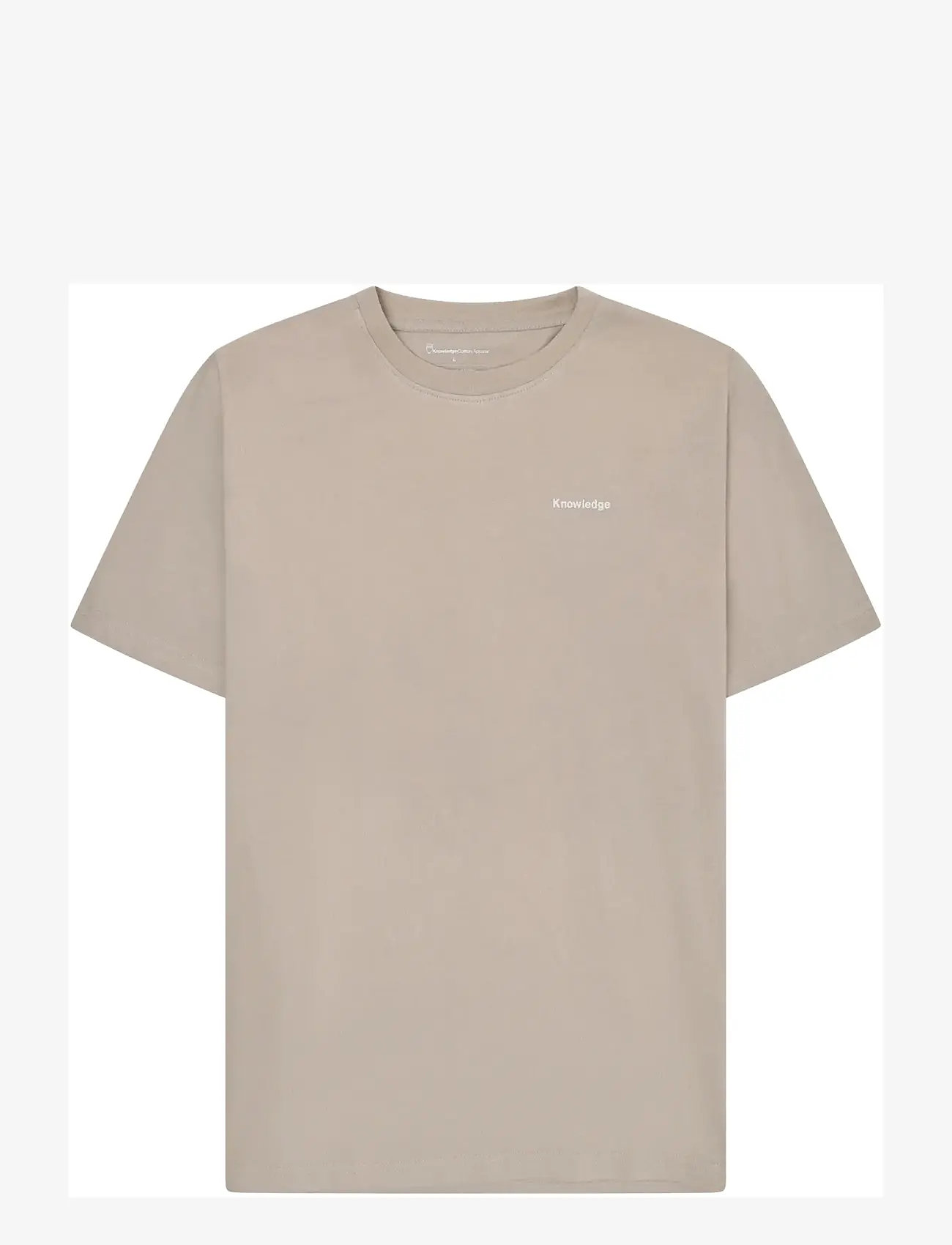 Knowledge Cotton Apparel - Back print t-shirt - kurzärmelig - light feather gray - 0