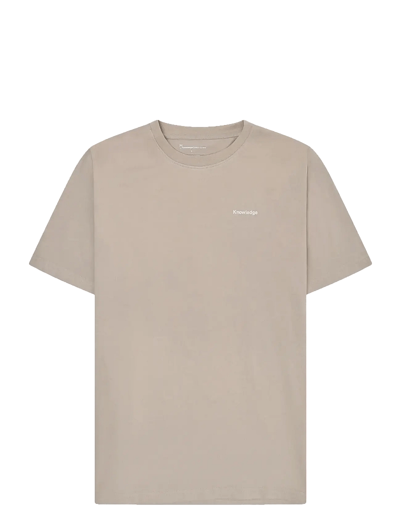 Knowledge Cotton Apparel - Back print t-shirt - kurzärmelig - light feather gray - 0