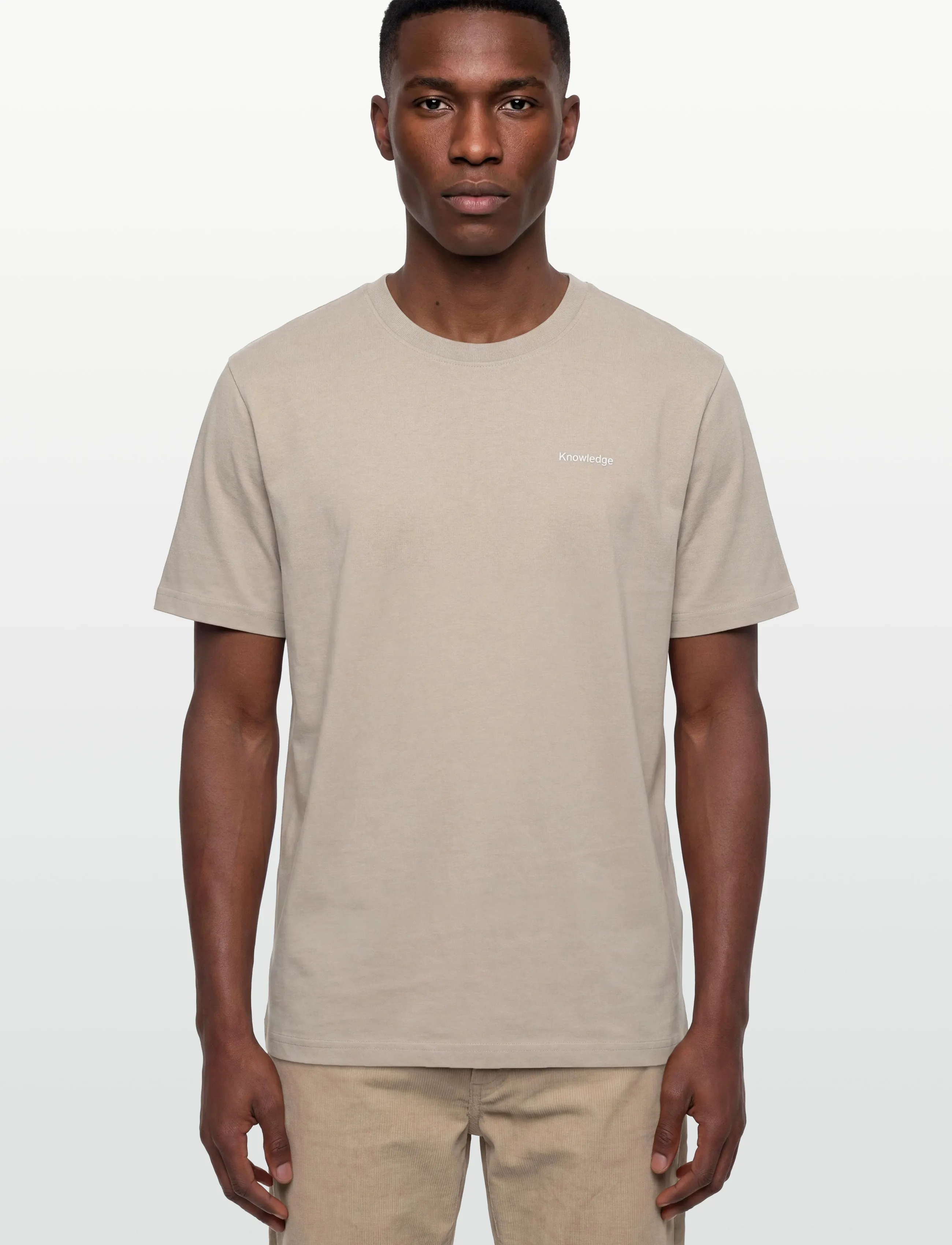 Knowledge Cotton Apparel - Back print t-shirt - short-sleeved t-shirts - light feather gray - 3