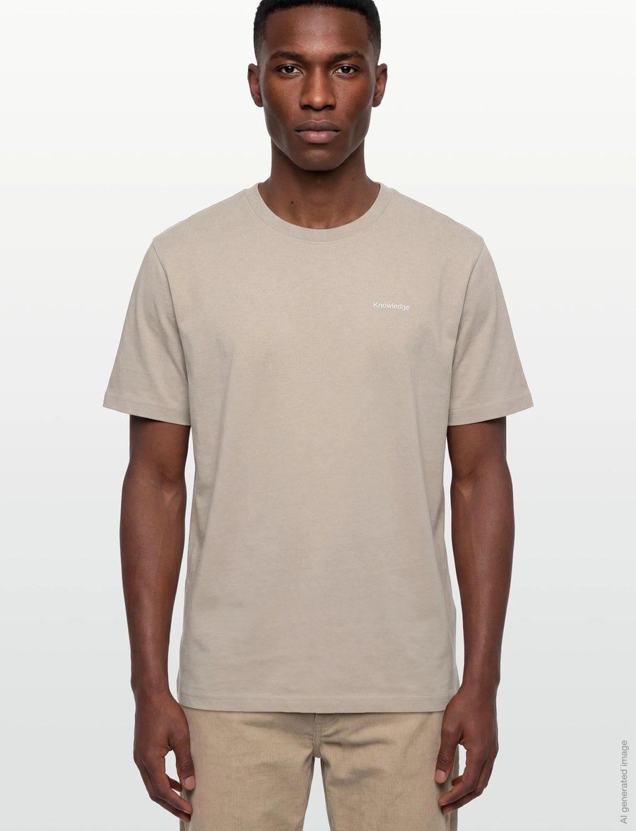 Knowledge Cotton Apparel - Back print t-shirt - kurzärmelig - light feather gray - 3