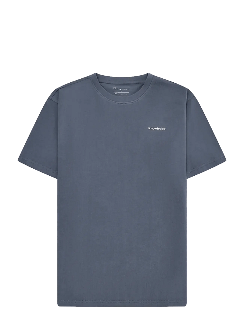 Knowledge Cotton Apparel - Back print t-shirt - kurzärmelig - vintage indigo - 0