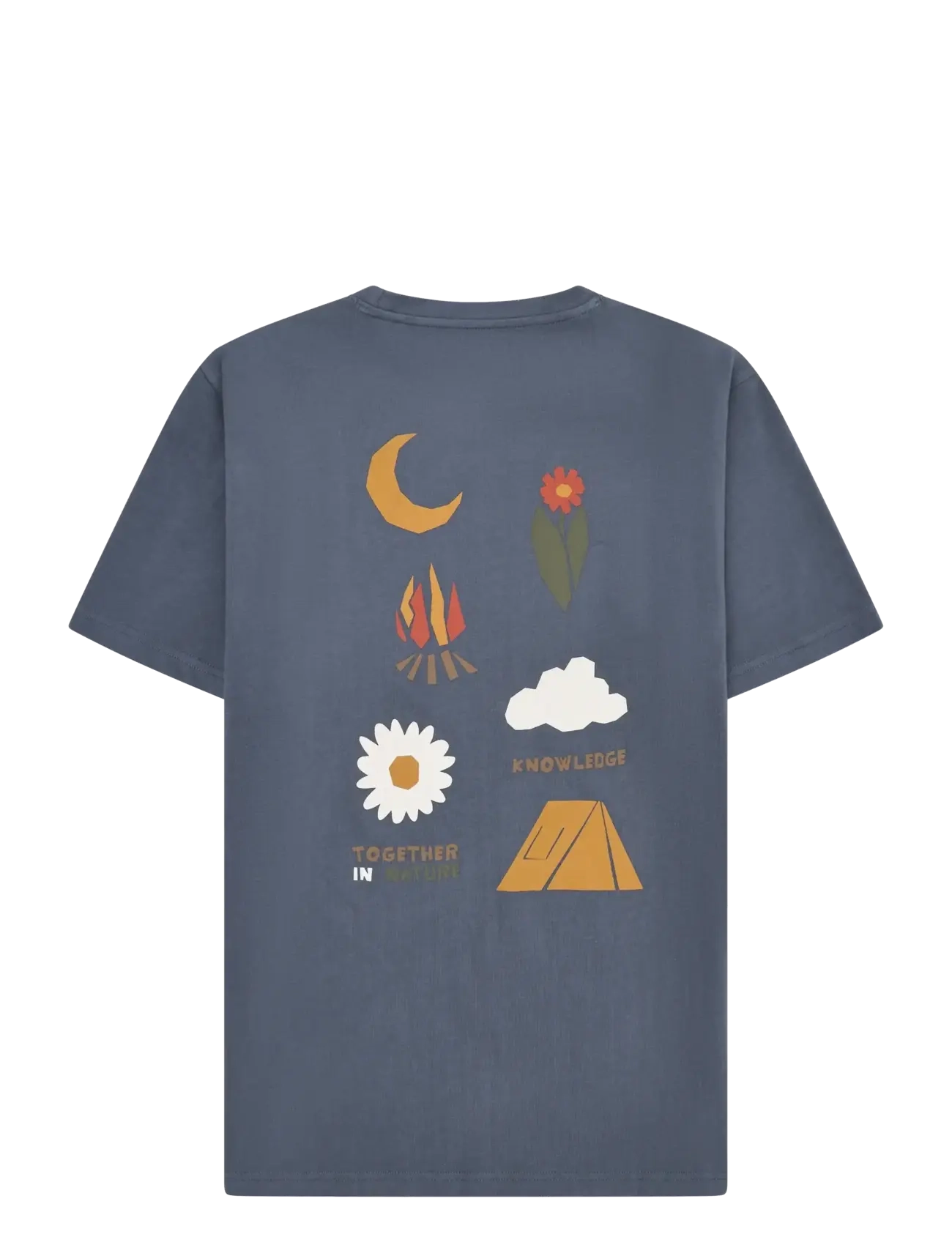 Knowledge Cotton Apparel - Back print t-shirt - t-shirts - vintage indigo - 2