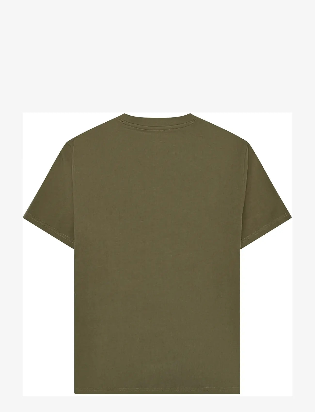 Knowledge Cotton Apparel - Chest print t-shirt - burned olive - 1