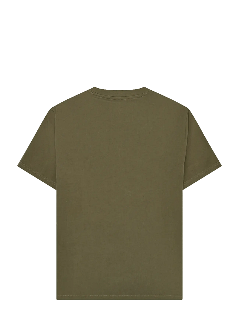 Knowledge Cotton Apparel - Chest print t-shirt - burned olive - 1