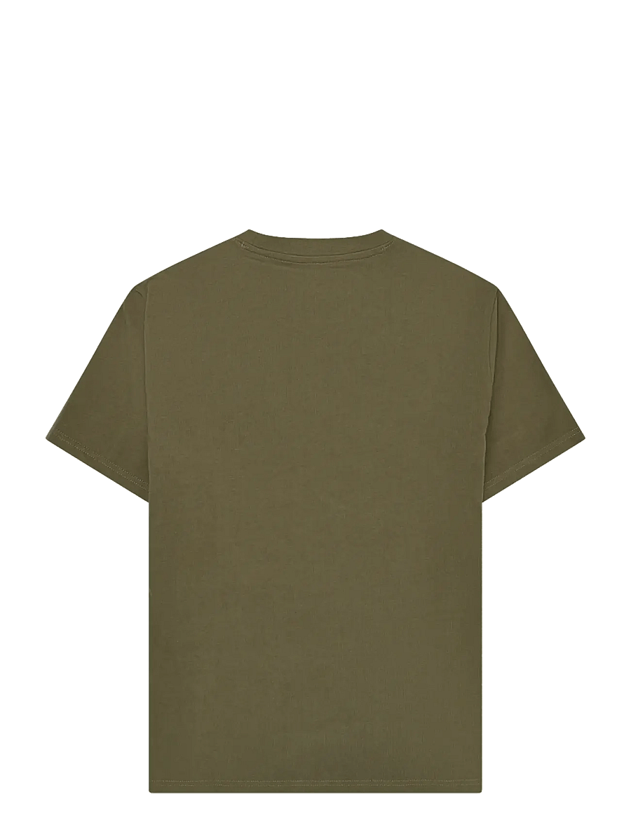 Knowledge Cotton Apparel - Chest print t-shirt - kortærmede t-shirts - burned olive - 1