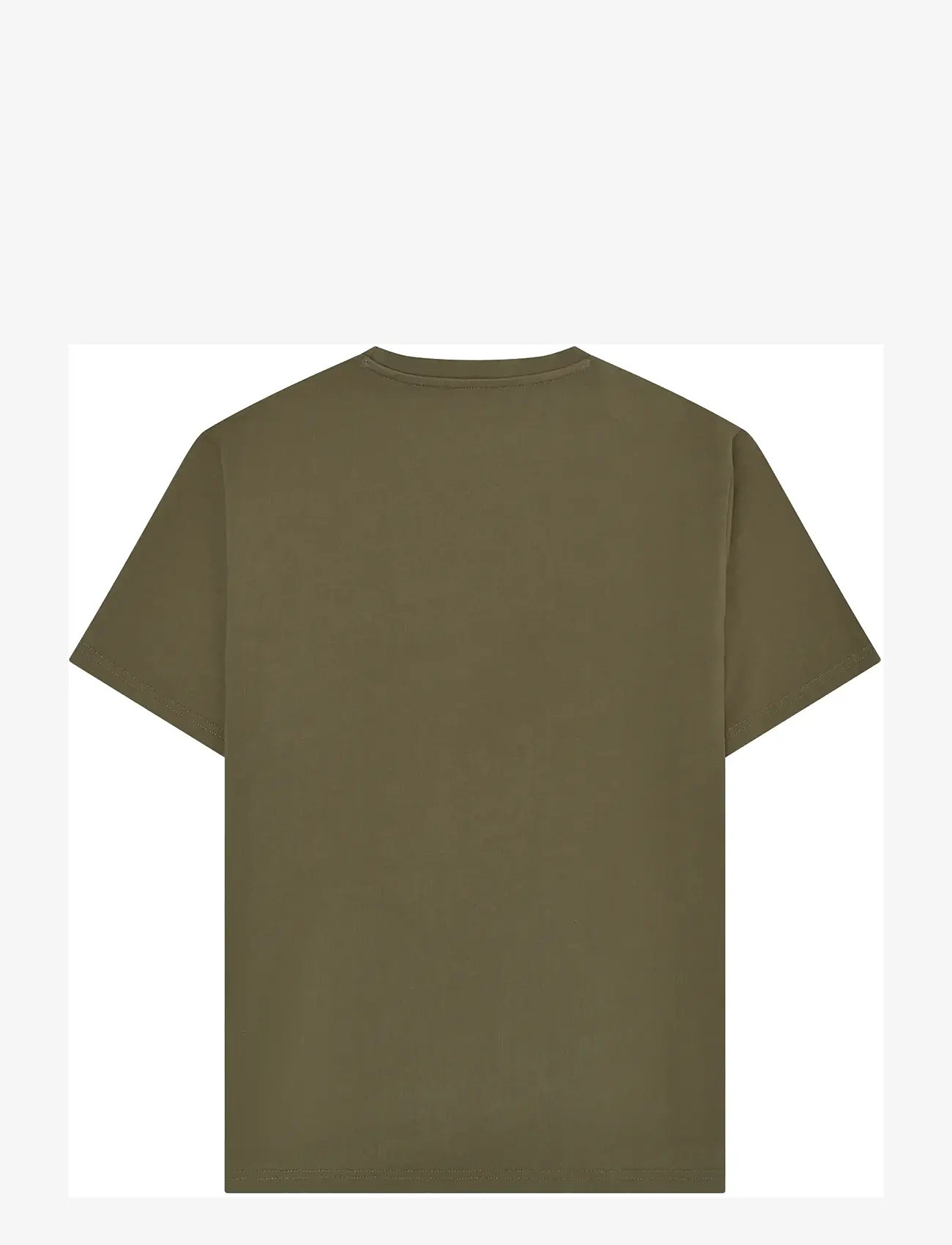 Knowledge Cotton Apparel - Front print t-shirt - kortærmede t-shirts - burned olive - 1