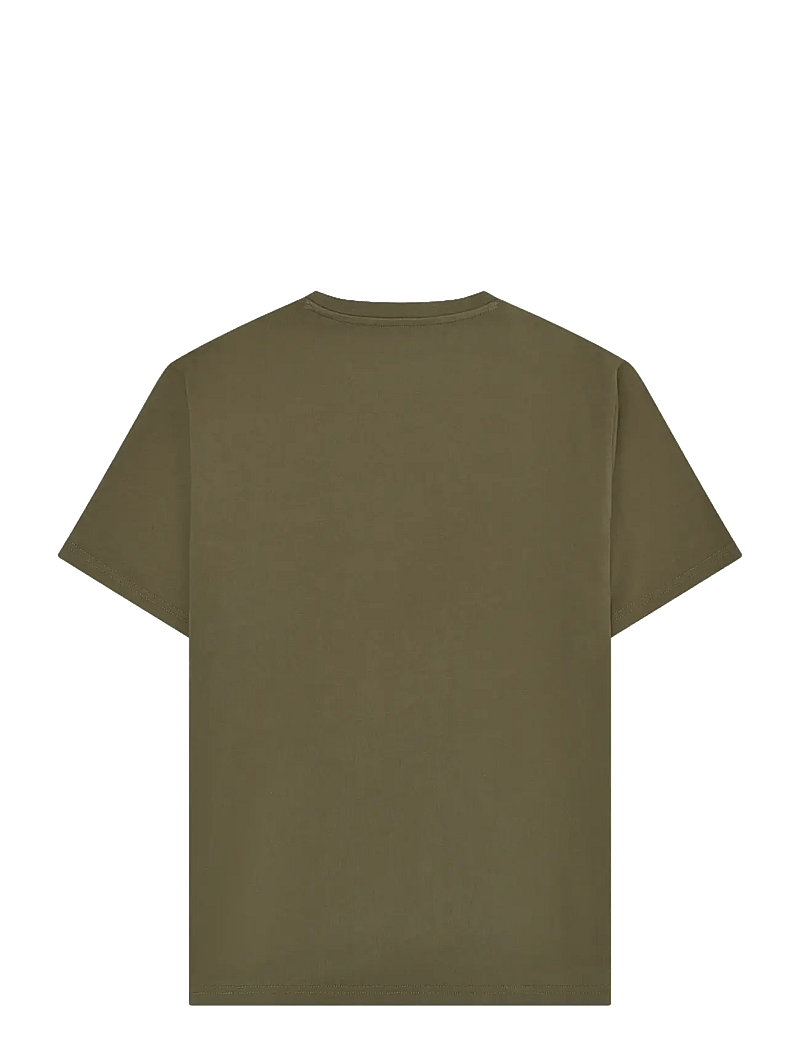 Knowledge Cotton Apparel - Front print t-shirt - kortærmede t-shirts - burned olive - 1