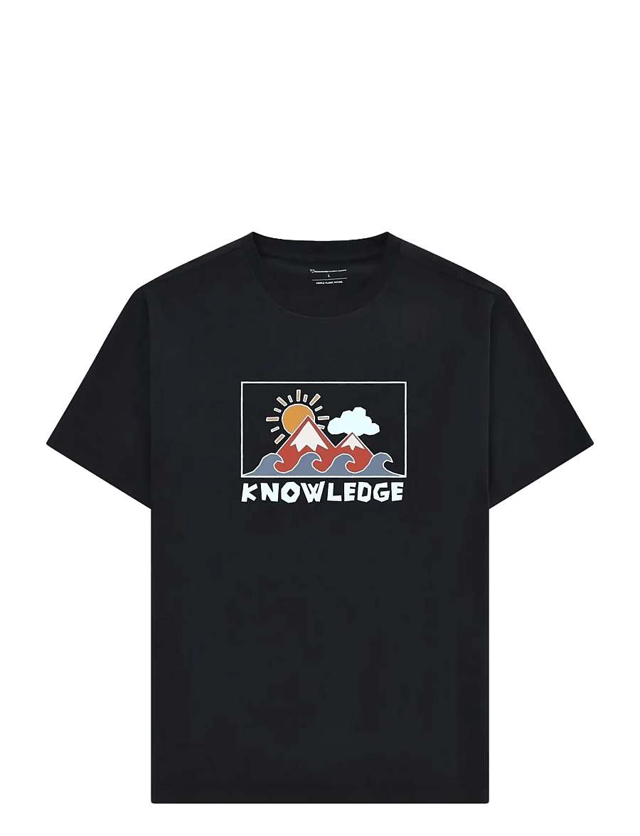 Knowledge Cotton Apparel - Front print t-shirt - kurzärmelig - night sky - 0