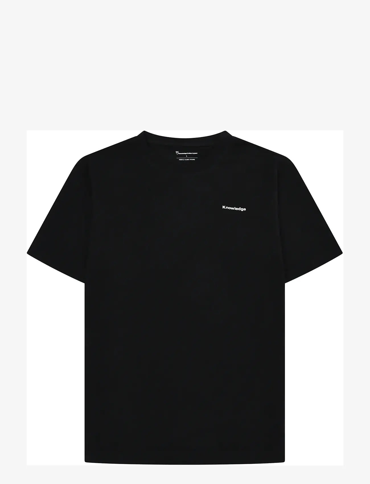 Knowledge Cotton Apparel - Back print t-shirt - black jet - 0