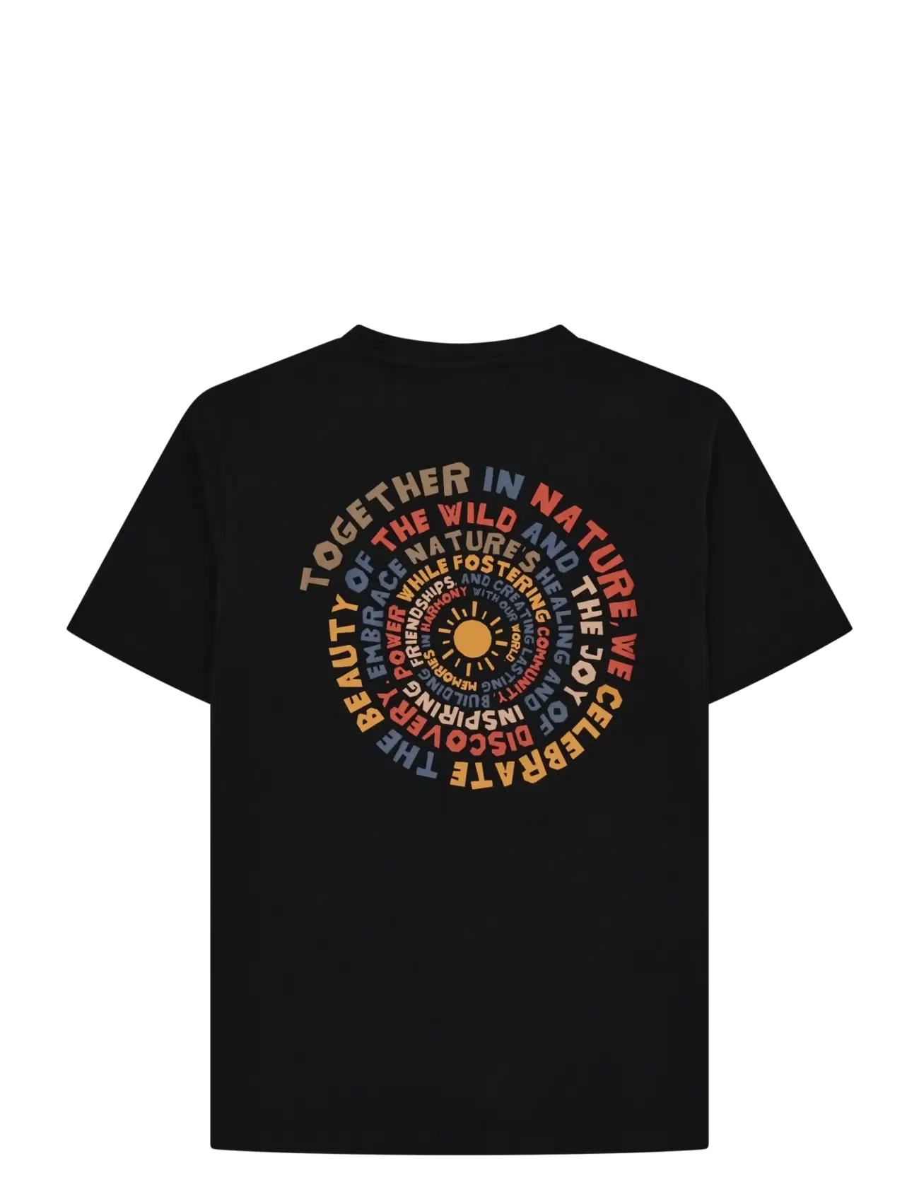 Knowledge Cotton Apparel - Back print t-shirt - kortärmade t-shirts - black jet - 1