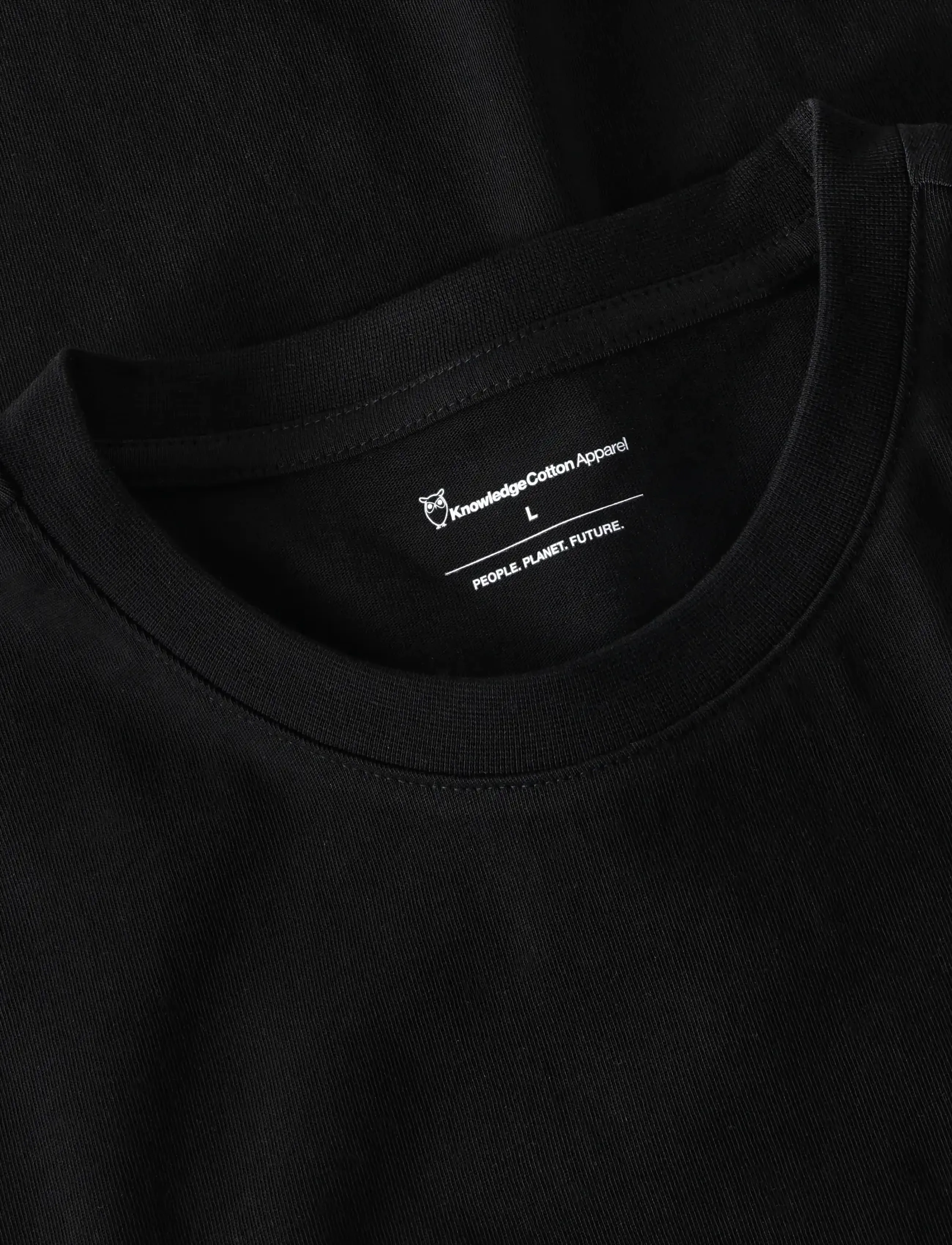 Knowledge Cotton Apparel - Back print t-shirt - kortärmade t-shirts - black jet - 2