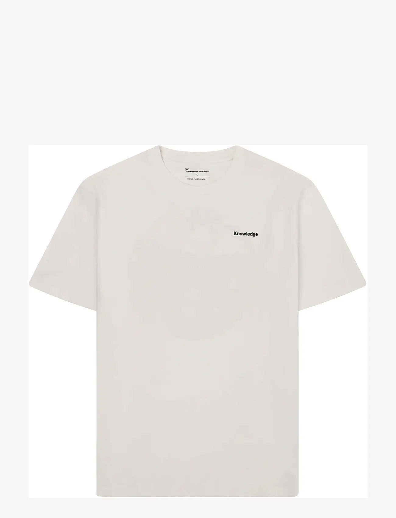 Knowledge Cotton Apparel - Back print t-shirt - kortärmade t-shirts - egret - 1