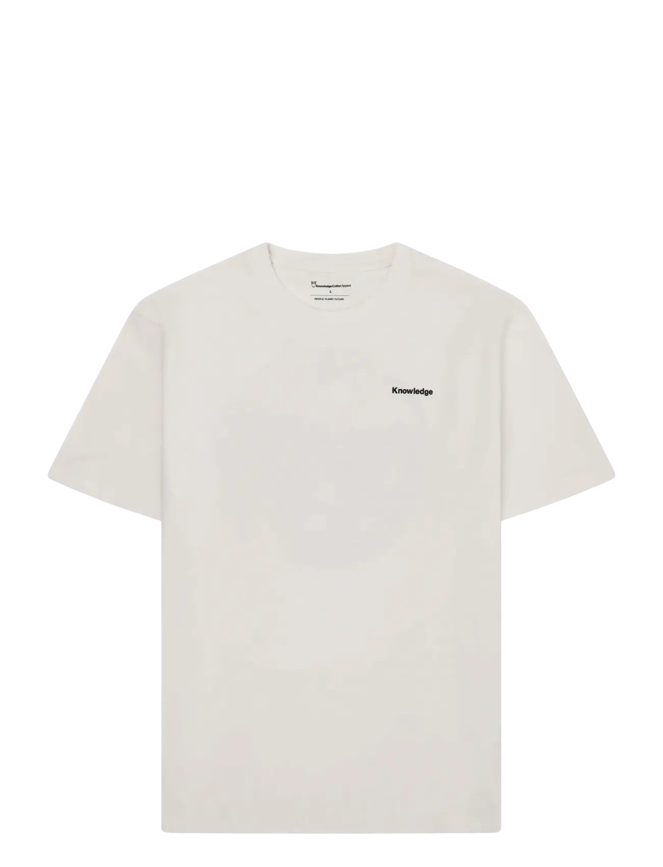Knowledge Cotton Apparel Back print t-shirt - T-shirts - EGRET / white