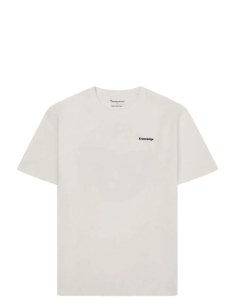 Knowledge Cotton Apparel - Back print t-shirt - kurzärmelig - egret - 1