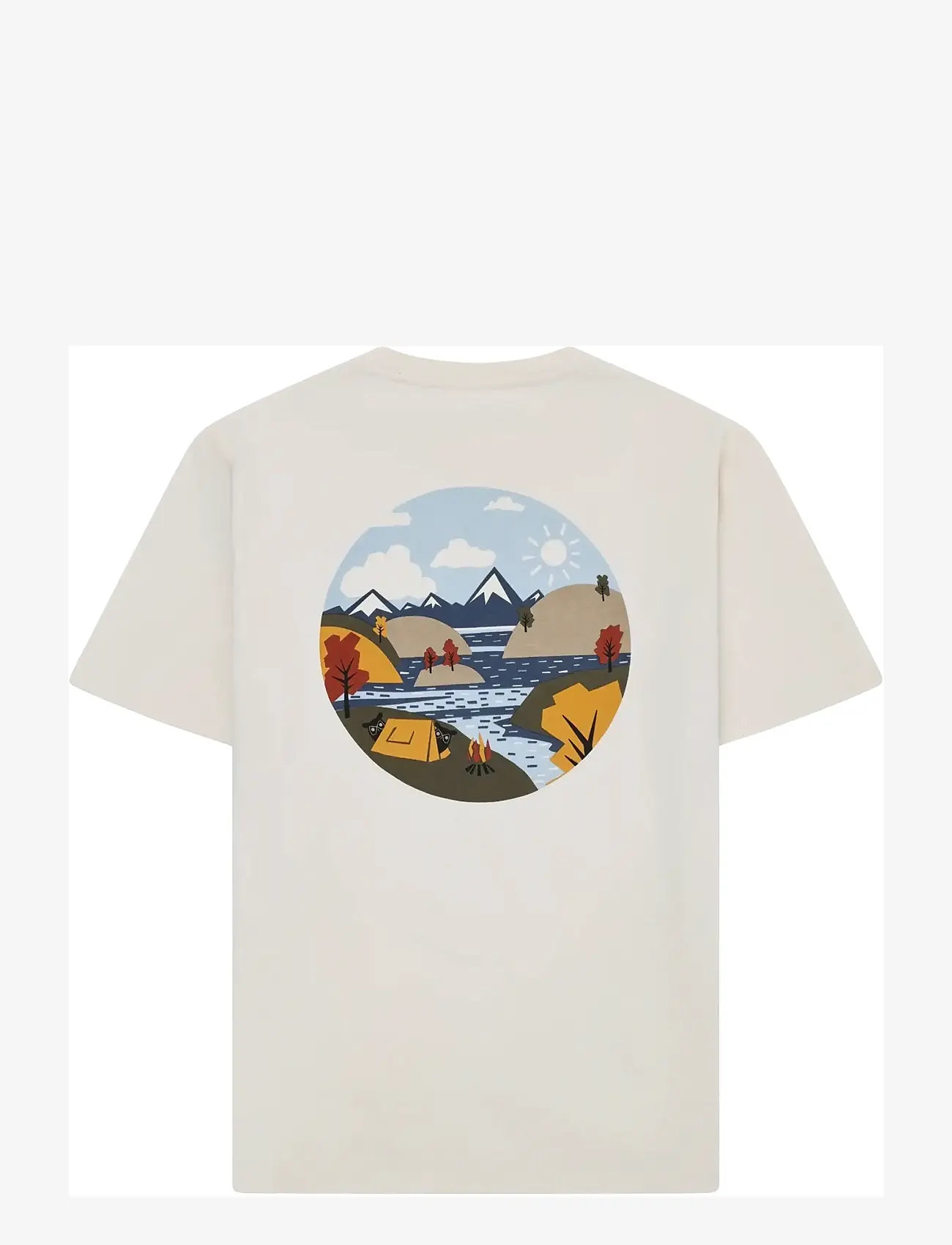 Knowledge Cotton Apparel - Back print t-shirt - kortärmade t-shirts - egret - 2