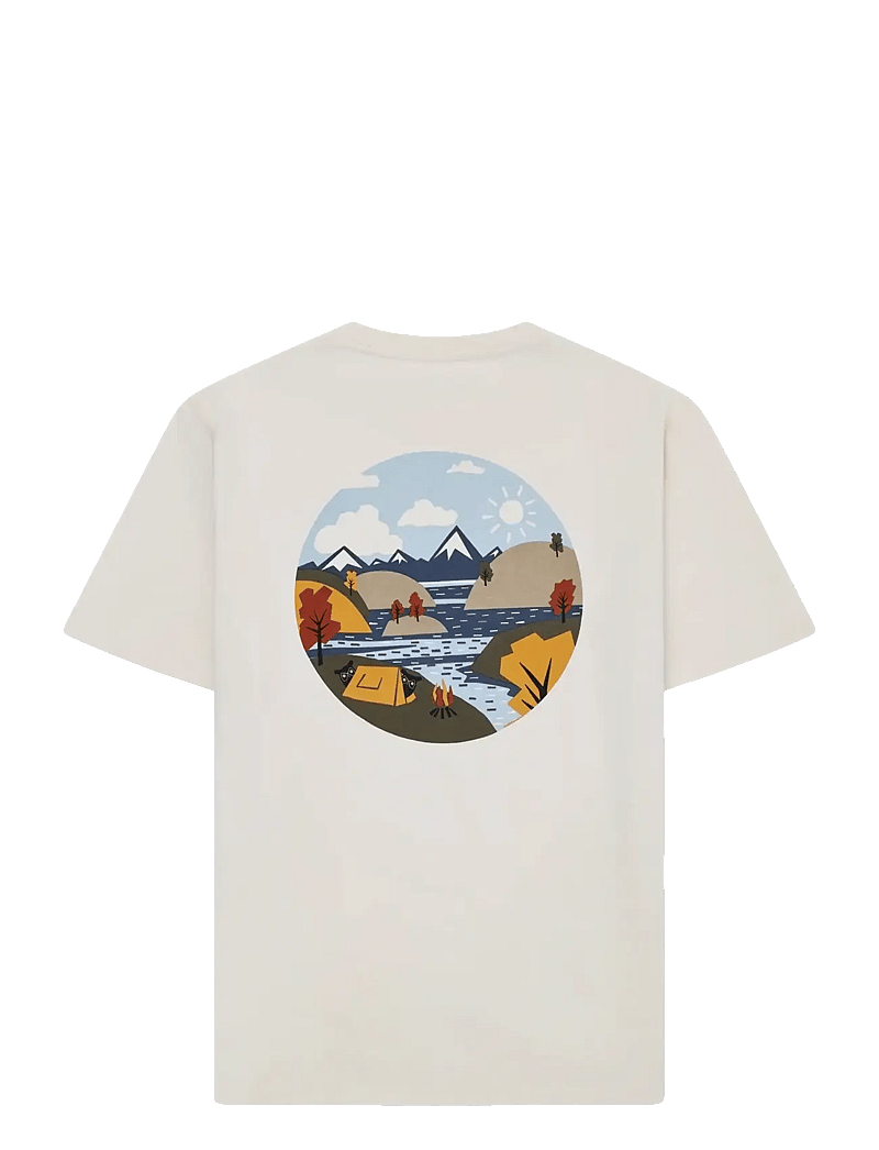 Knowledge Cotton Apparel - Back print t-shirt - kortärmade t-shirts - egret - 2