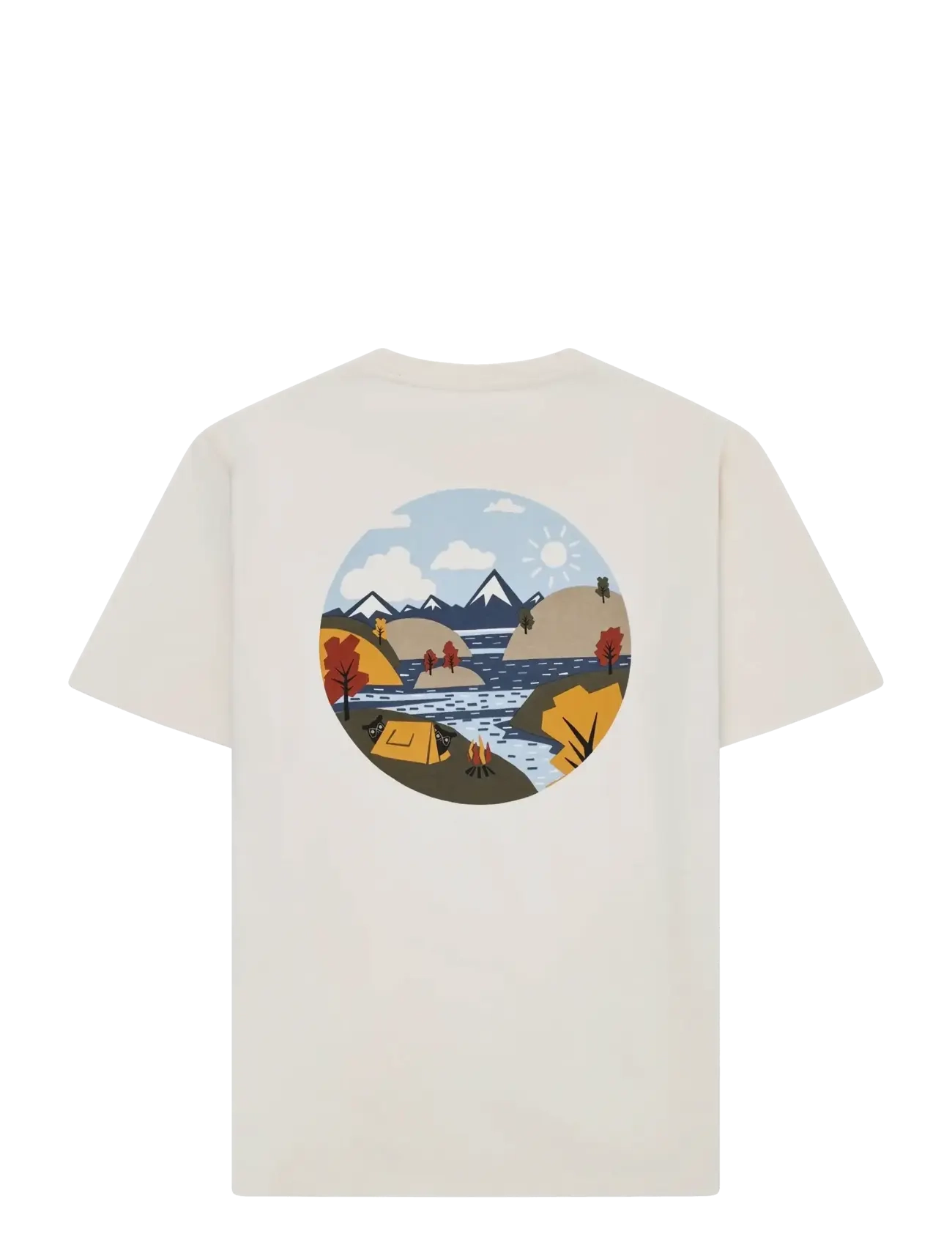 Knowledge Cotton Apparel - Back print t-shirt - kurzärmelig - egret - 2