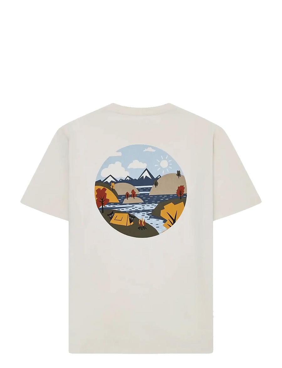 Knowledge Cotton Apparel - Back print t-shirt - kurzärmelig - egret - 2