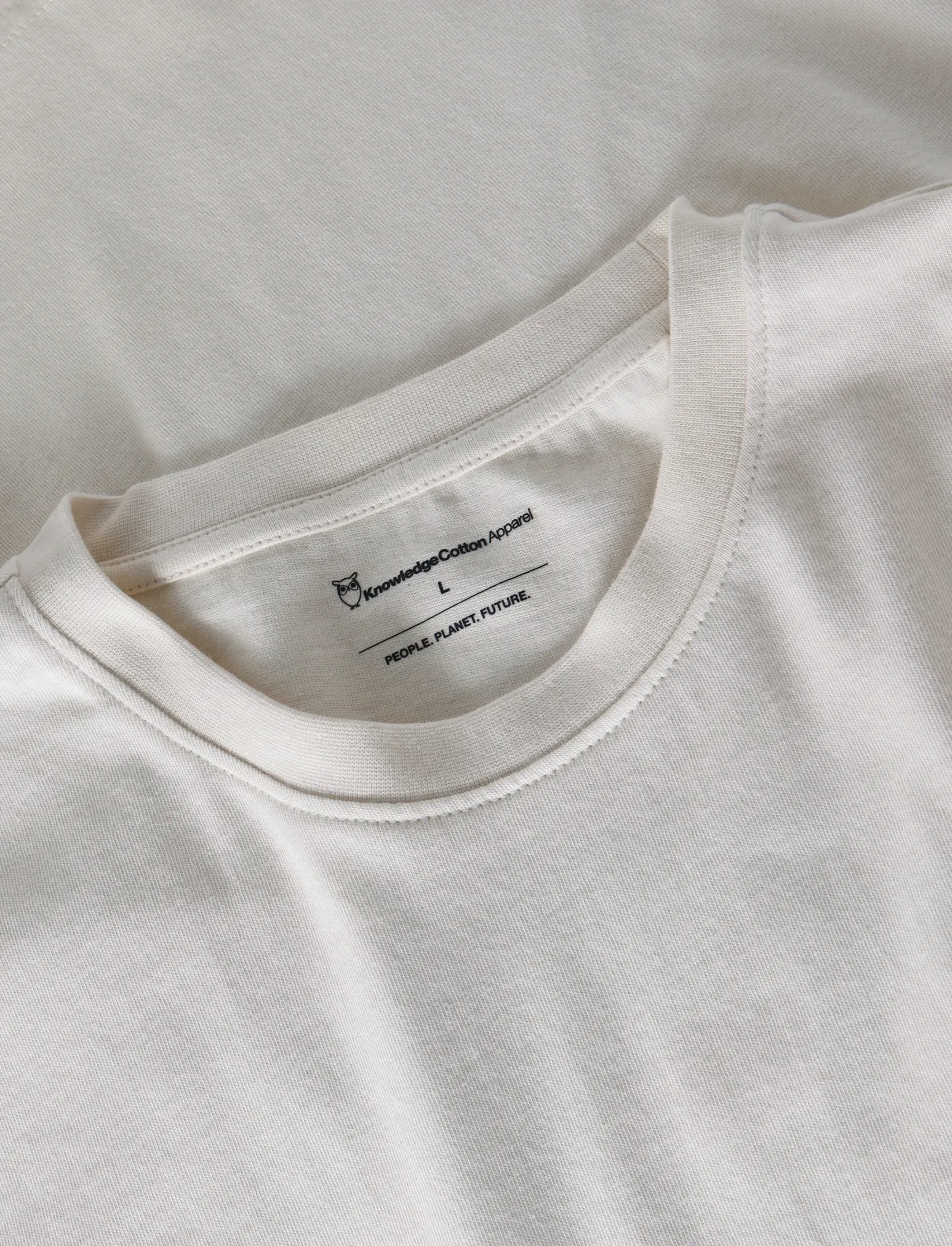 Knowledge Cotton Apparel - Back print t-shirt - kurzärmelig - egret - 4