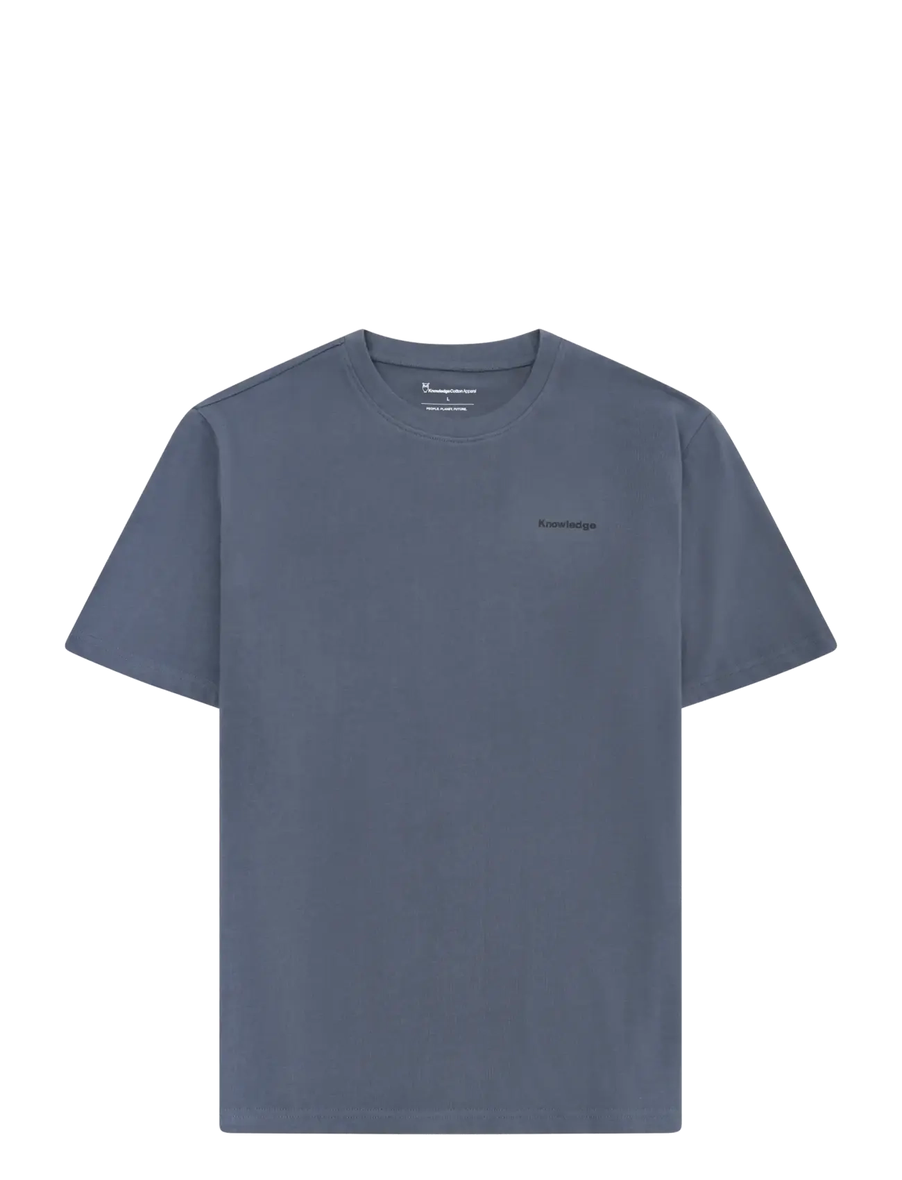 Knowledge Cotton Apparel Back print t-shirt - T-shirts - VINTAGE INDIGO / blue