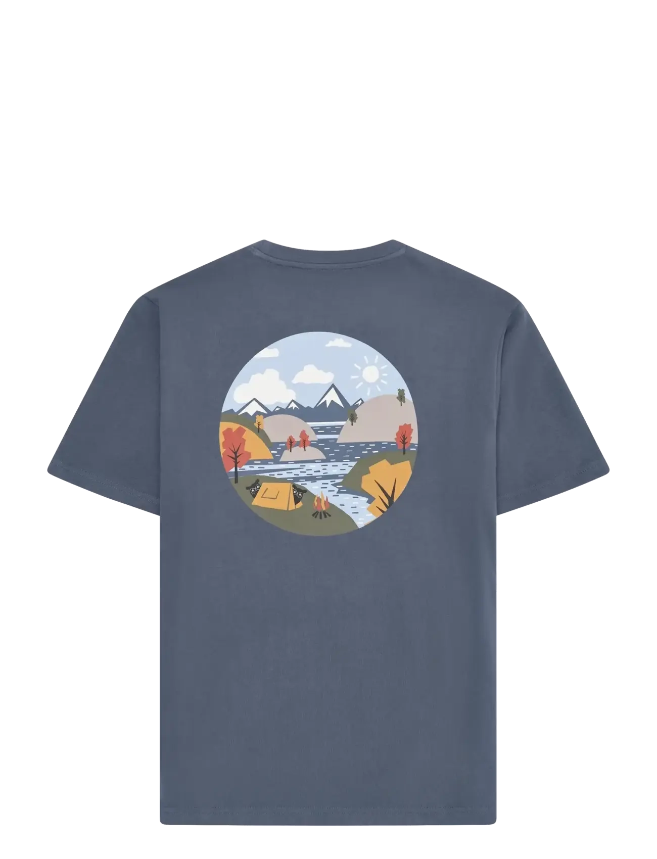 Knowledge Cotton Apparel - Back print t-shirt - kortärmade t-shirts - vintage indigo - 2