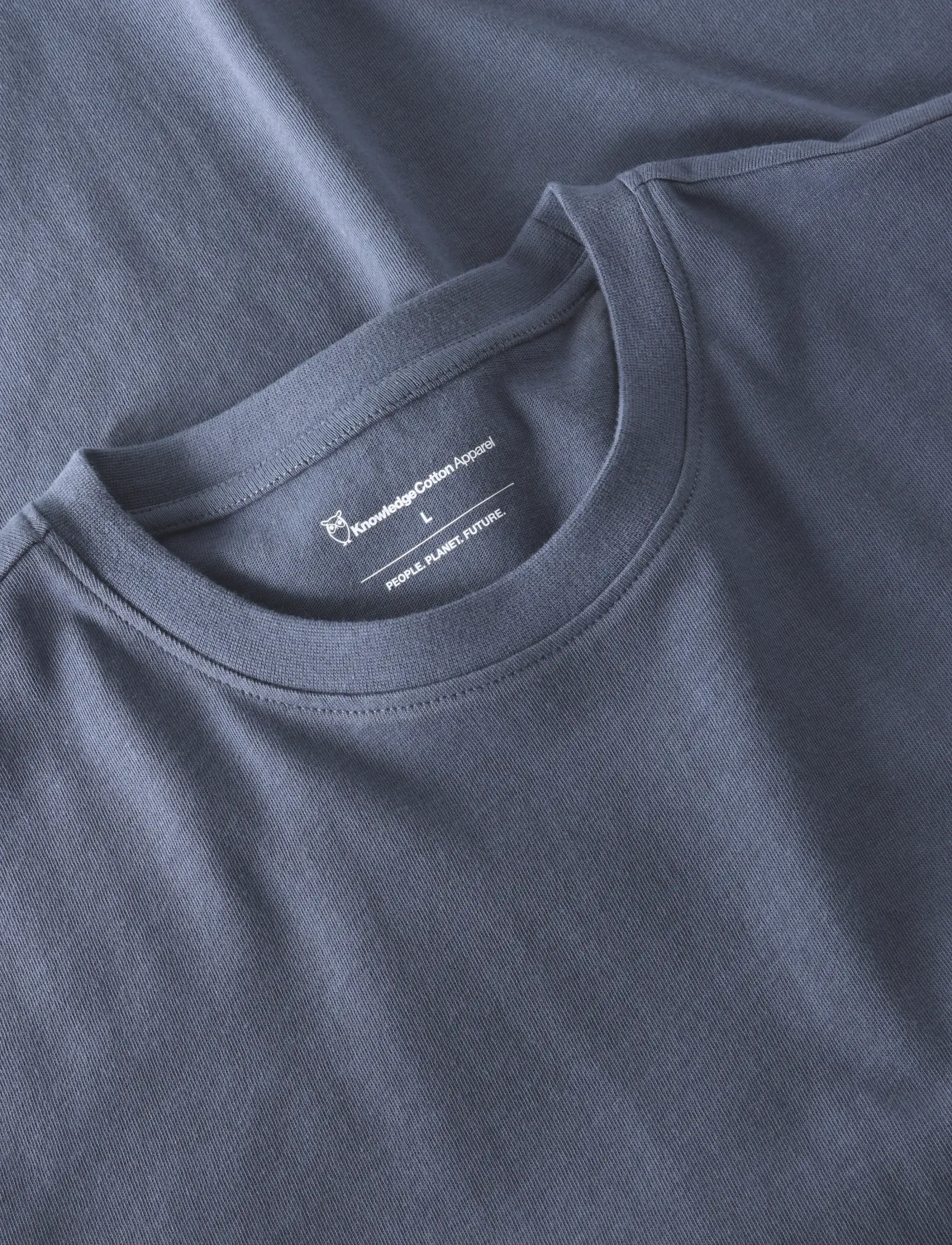 Knowledge Cotton Apparel - Back print t-shirt - kortärmade t-shirts - vintage indigo - 5