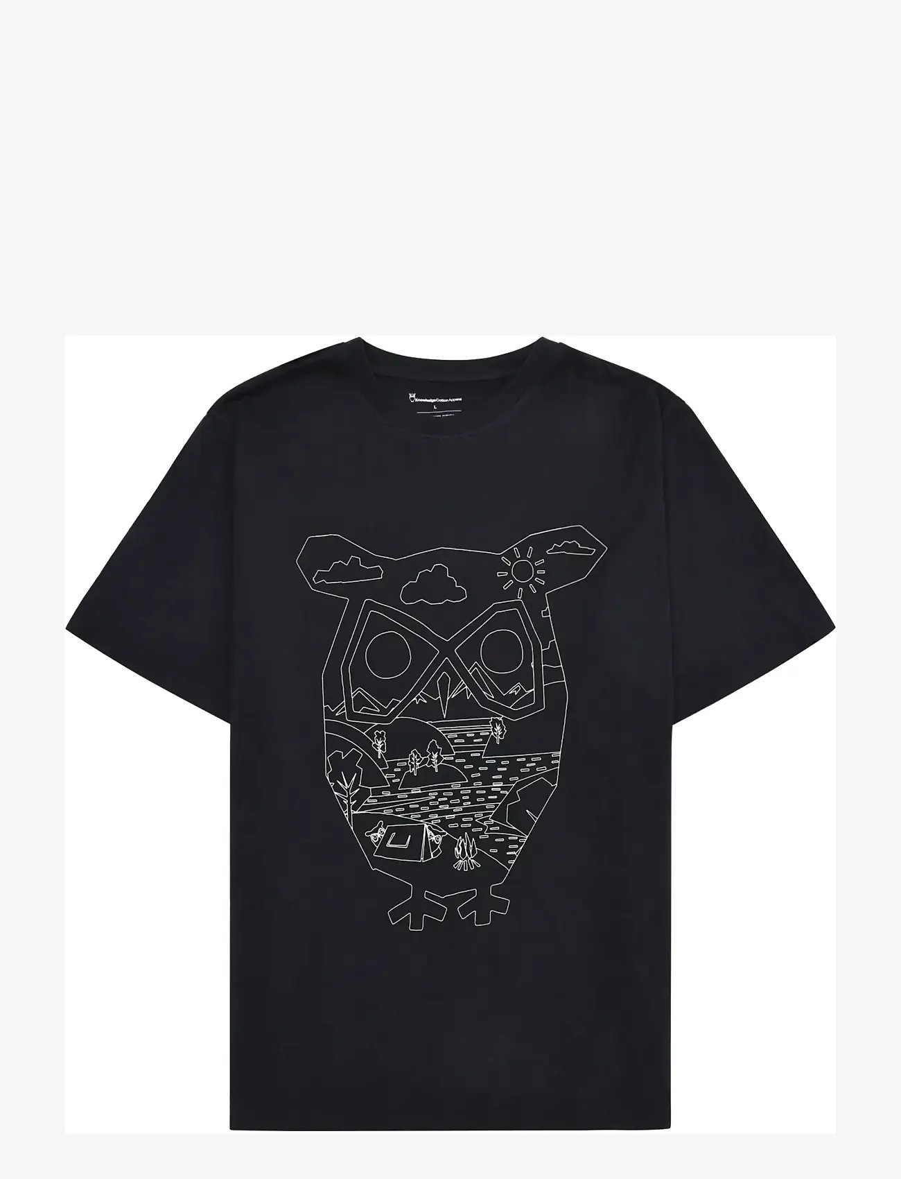 Knowledge Cotton Apparel - Front print t-shirt - kurzärmelig - night sky - 0