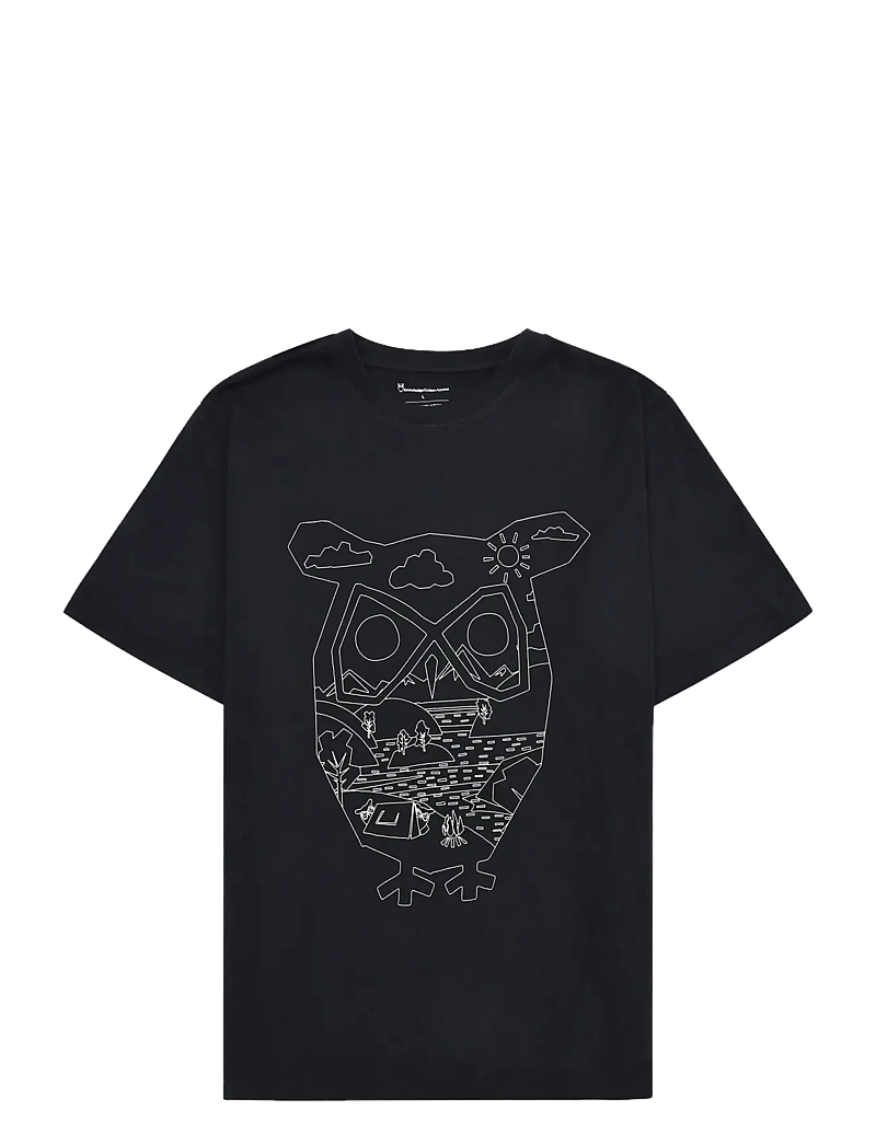 Knowledge Cotton Apparel - Front print t-shirt - kurzärmelig - night sky - 0