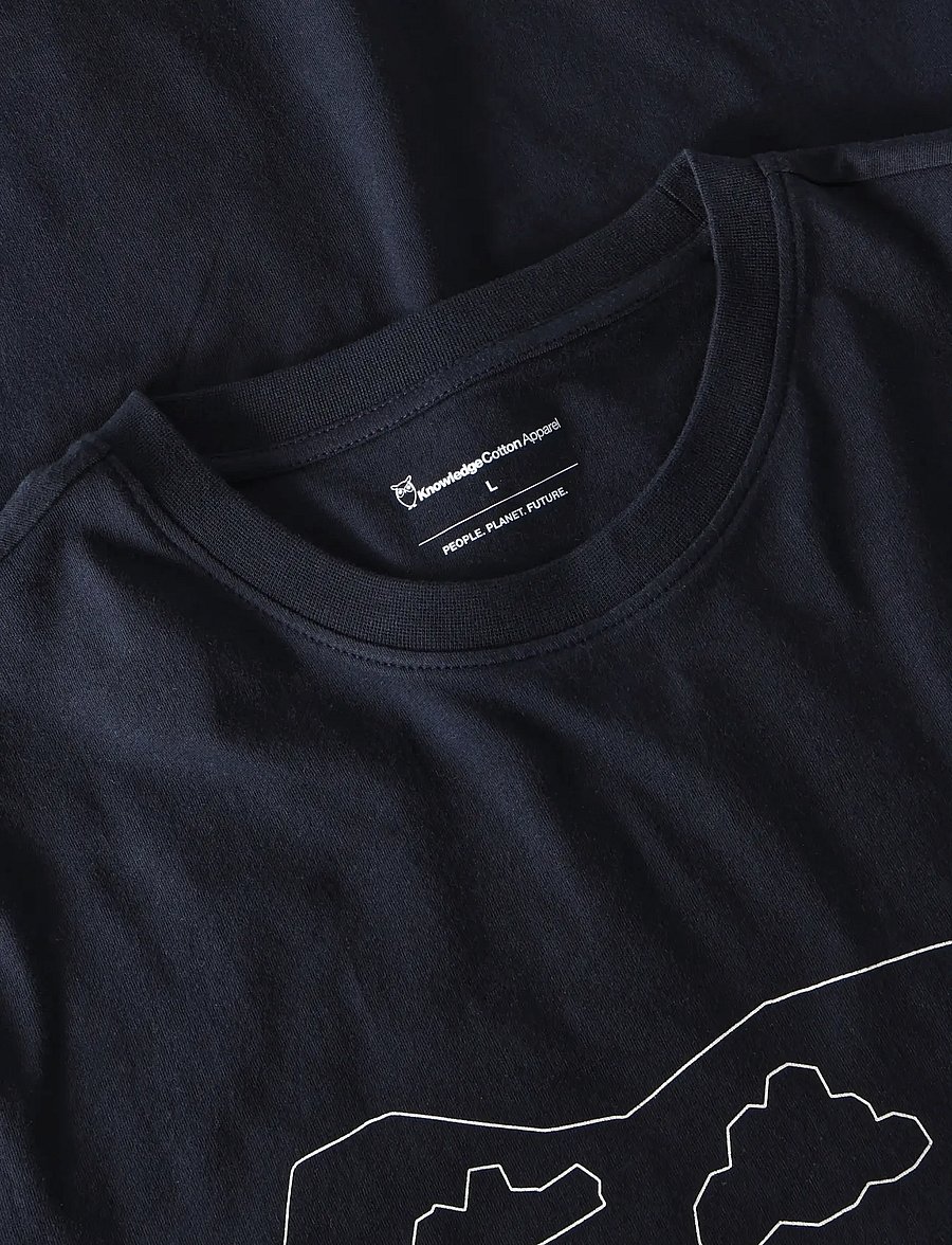 Knowledge Cotton Apparel - Front print t-shirt - marškinėliai trumpomis rankovėmis - night sky - 2