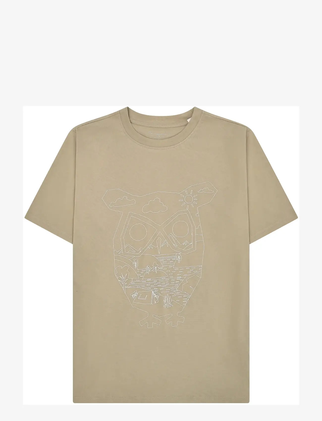 Knowledge Cotton Apparel - Front print t-shirt - kortærmede t-shirts - twill - 1