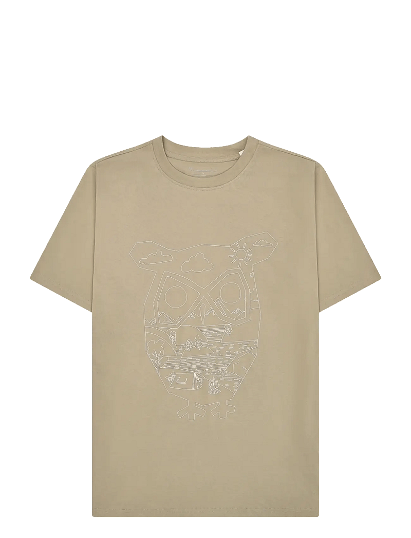 Knowledge Cotton Apparel - Front print t-shirt - kortærmede t-shirts - twill - 1