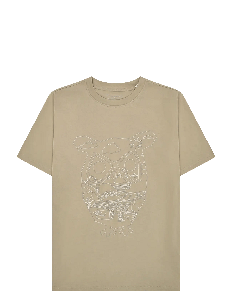 Knowledge Cotton Apparel - Front print t-shirt - kortärmade t-shirts - twill - 1