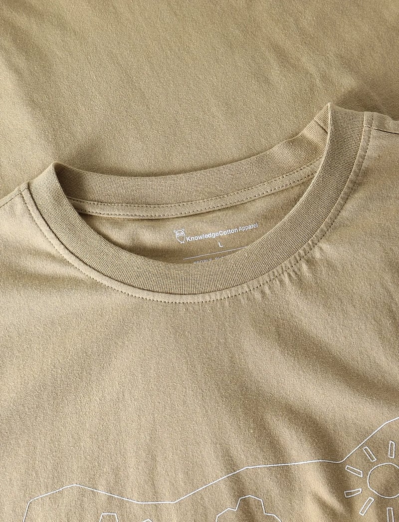 Knowledge Cotton Apparel - Front print t-shirt - kortærmede t-shirts - twill - 3