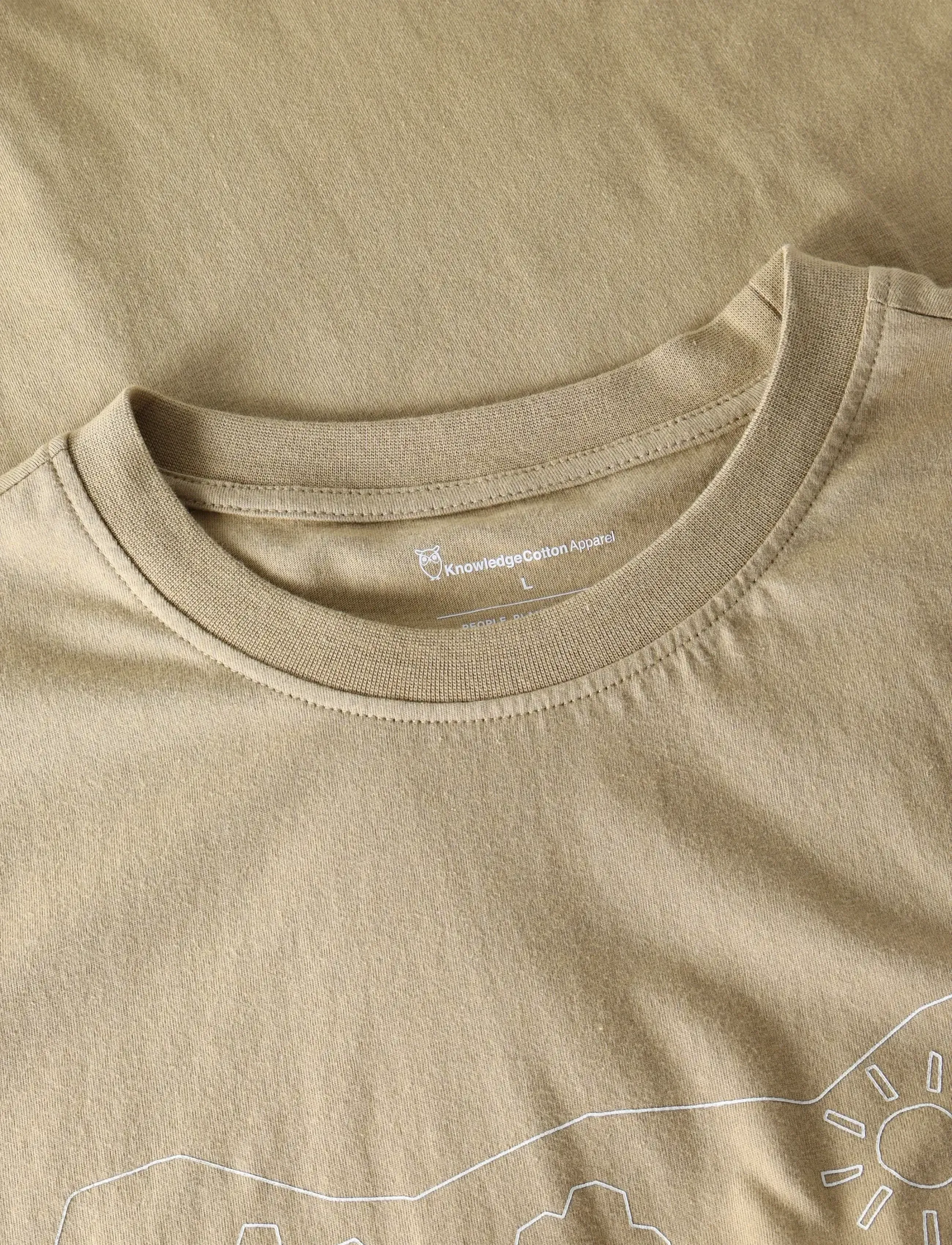 Knowledge Cotton Apparel - Front print t-shirt - kortärmade t-shirts - twill - 3